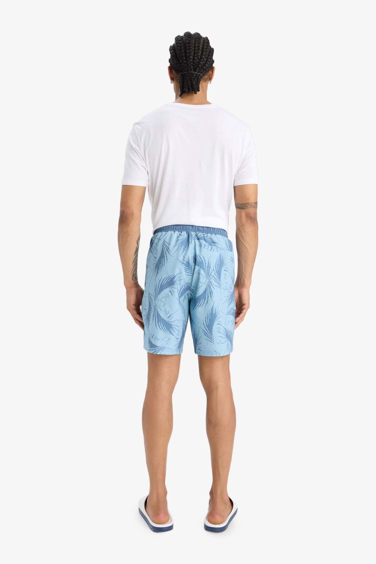 DeFacto-Defactofit Regular Fit Patterned Stretchy Textured Sea Shorts D9630Ax25Hs 7