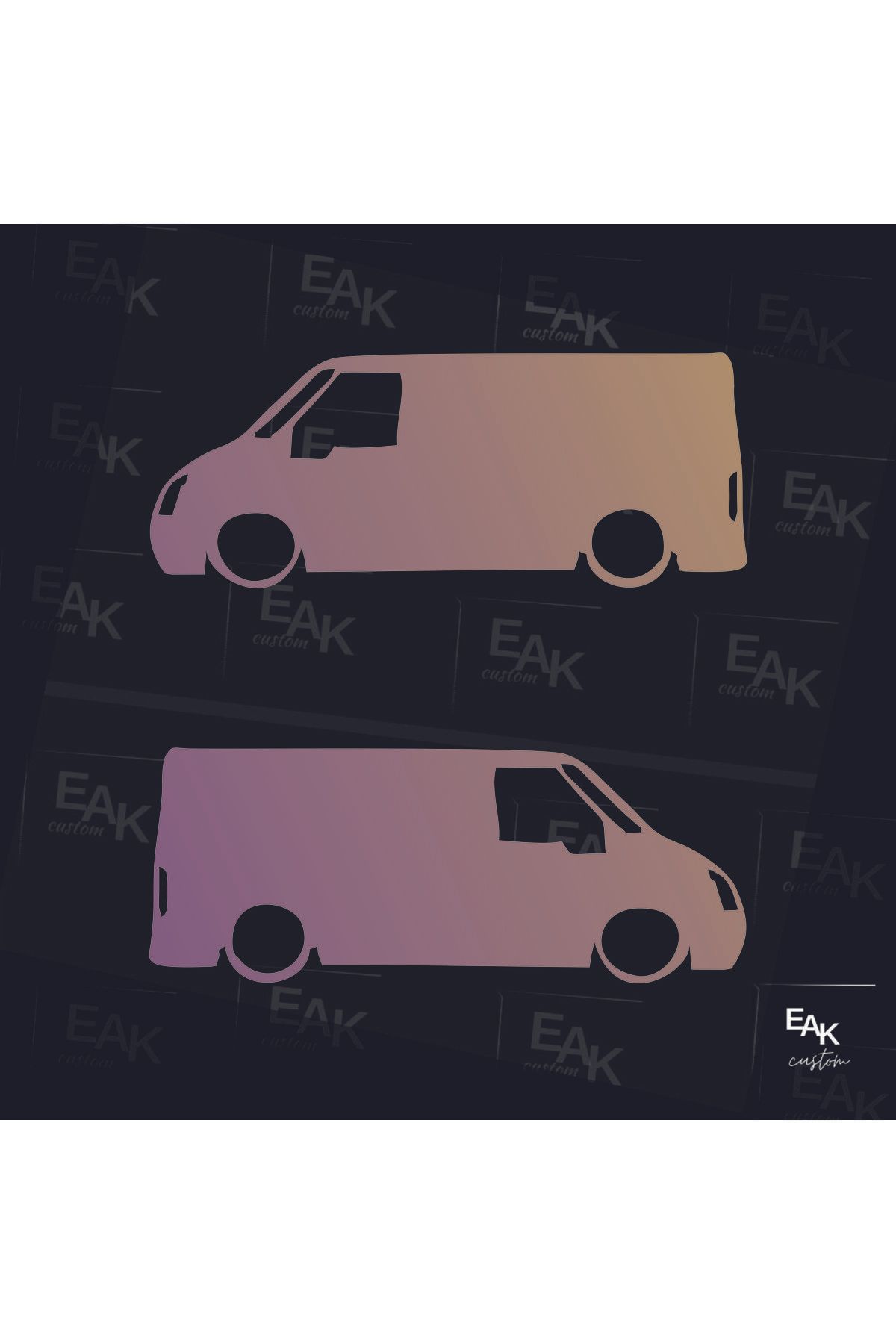 eakcustom FORD TRANSİT oto sticker (18cm x 7cm) (2ADET)