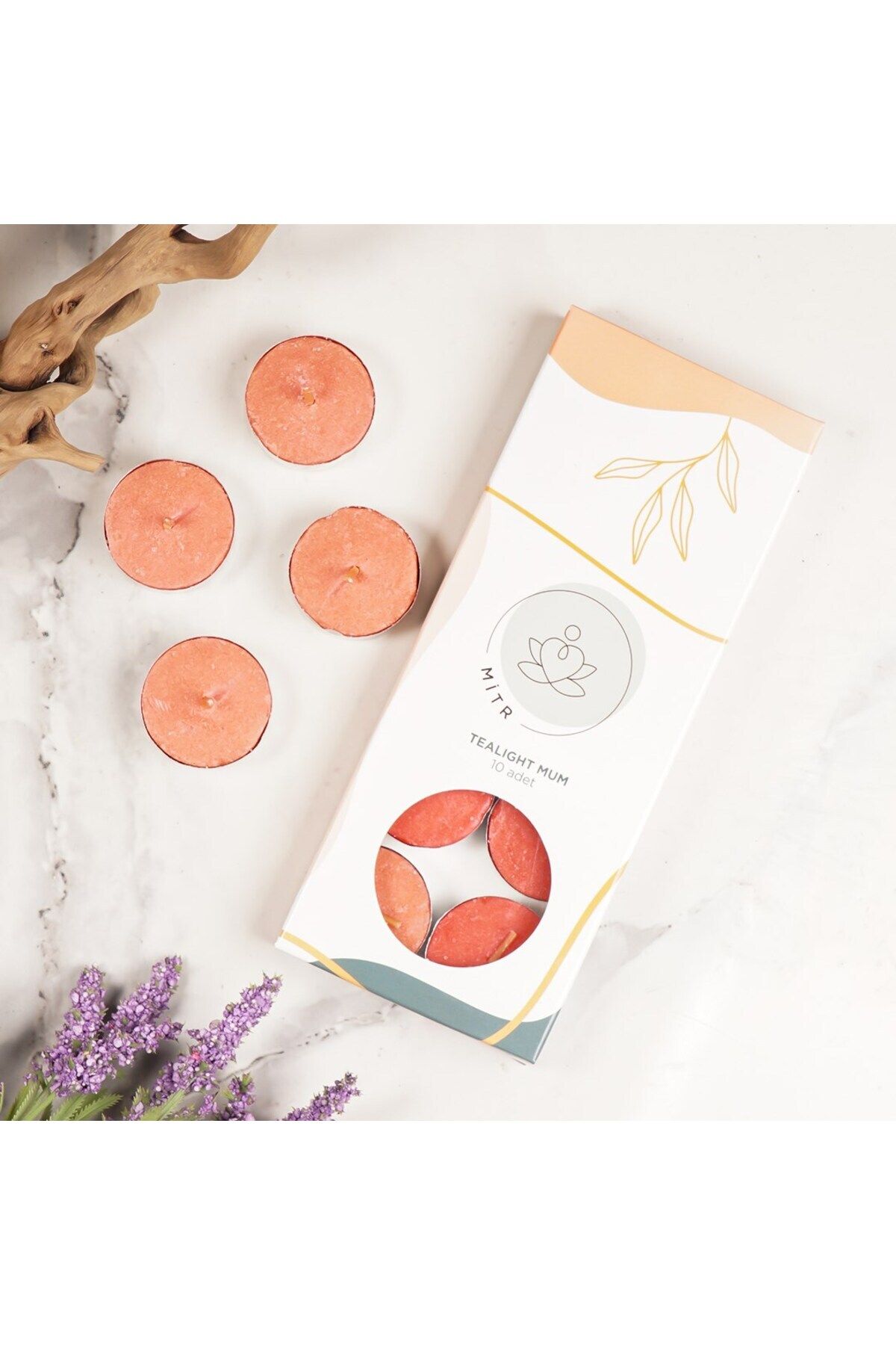 Elioure Kırmızı Tealight Mum, şık ve sıcak atmosfer için ideal dekorasyon ürünü