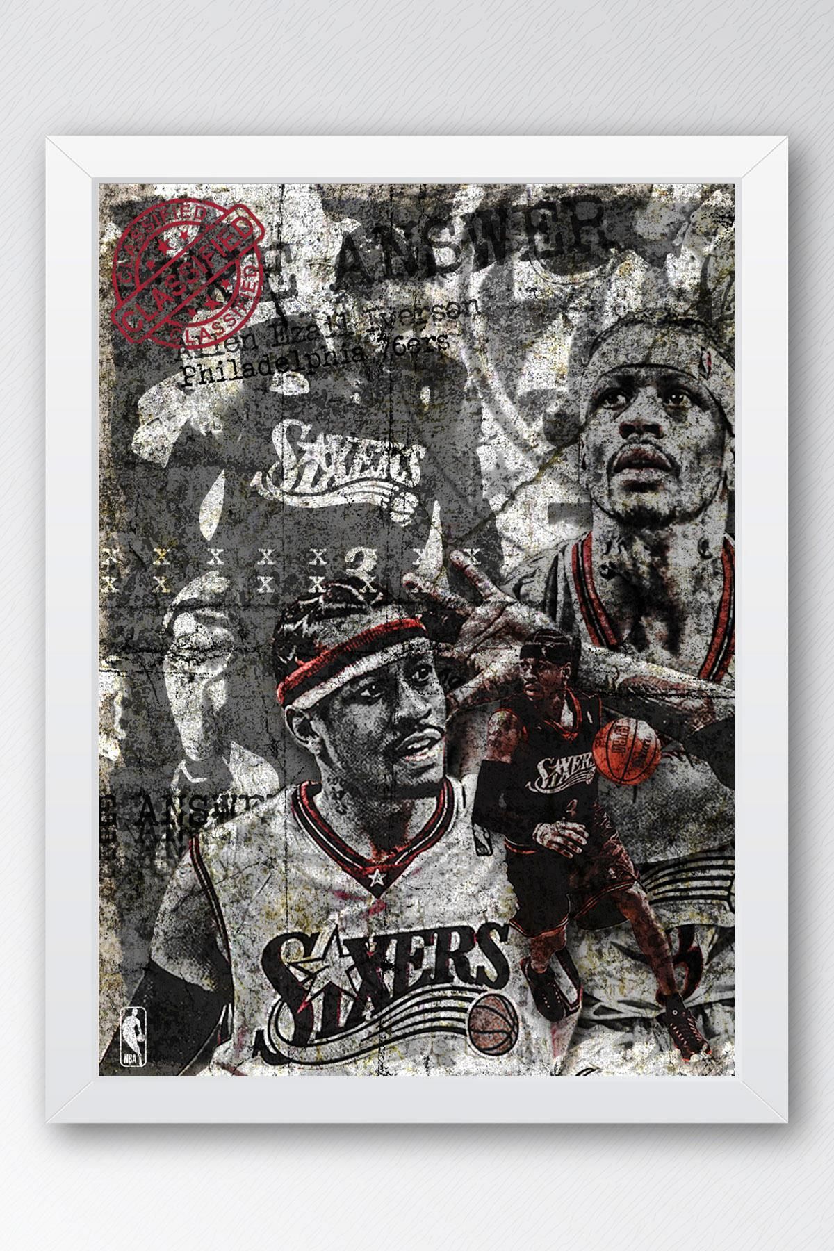 Saturn Allen Iverson Çerçeveli Tablo - Basketbol NBA Posteri Tablo