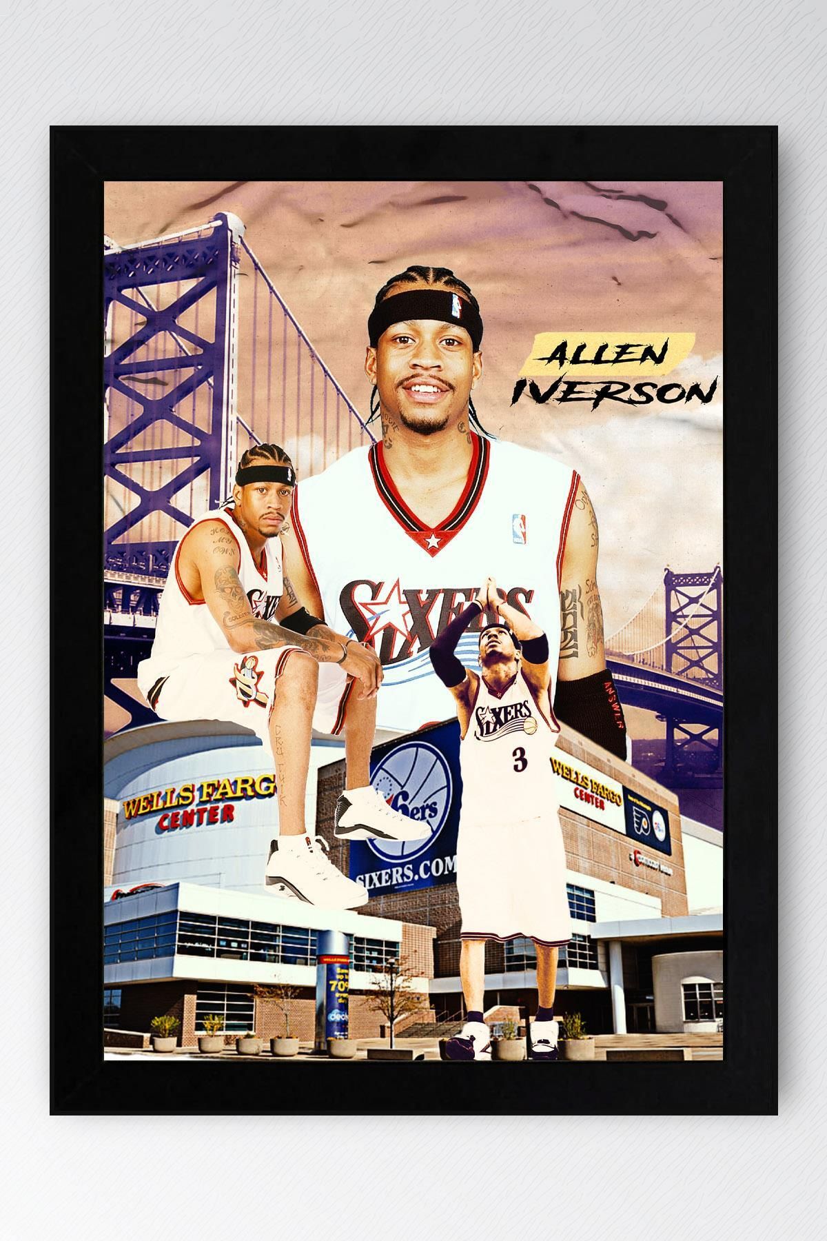 Saturn Allen Iverson Çerçeveli Tablo - Basketbol NBA Posteri Tablo