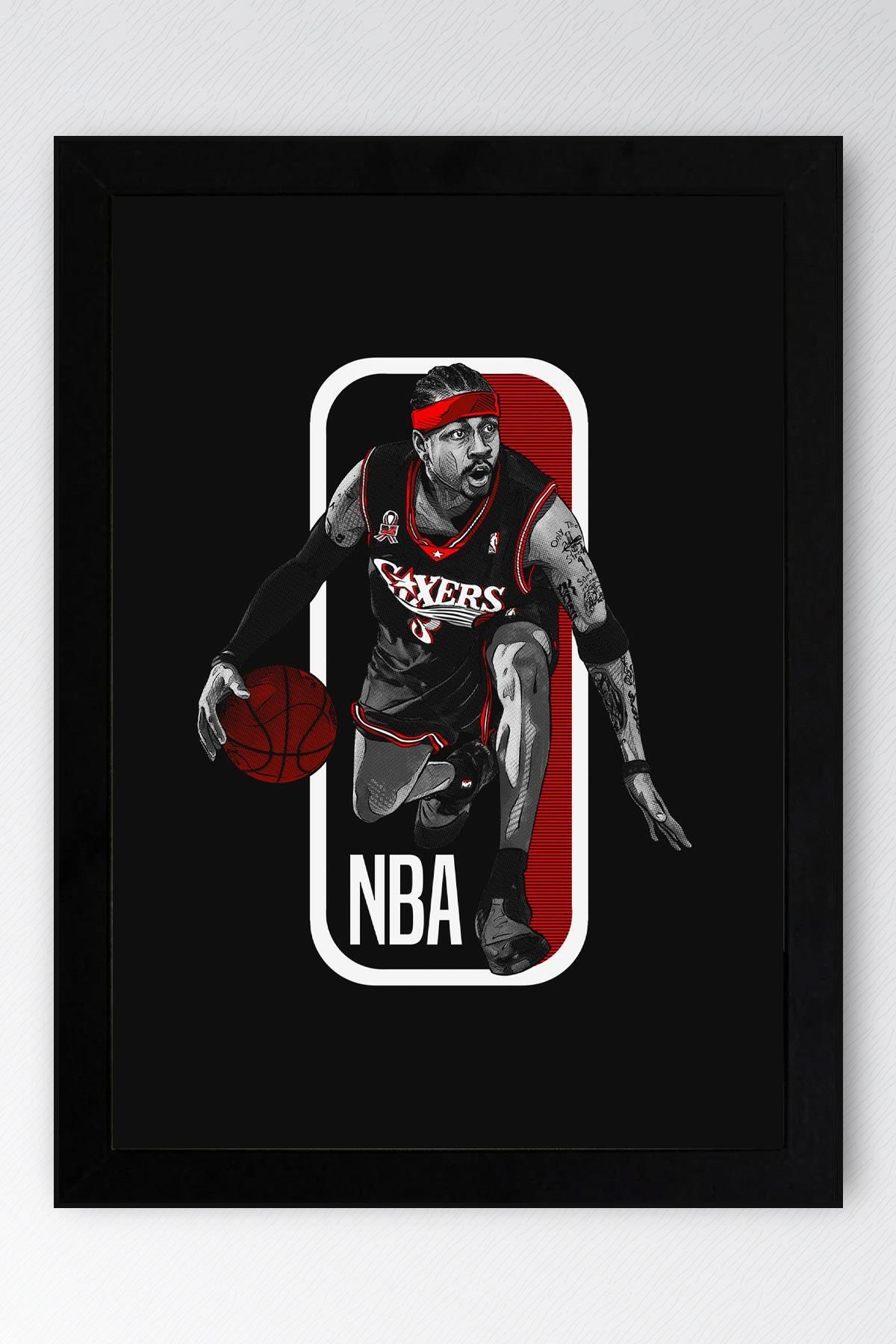 Saturn Allen Iverson Çerçeveli Tablo - Basketbol NBA Posteri Tablo