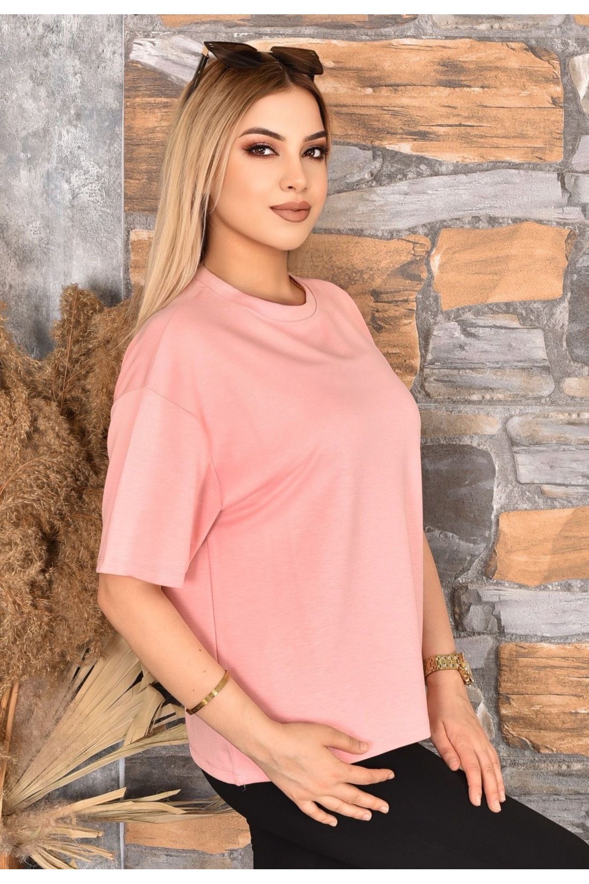 BSKMODA Moda Pollux Modal Kumaş Oversize Tişört