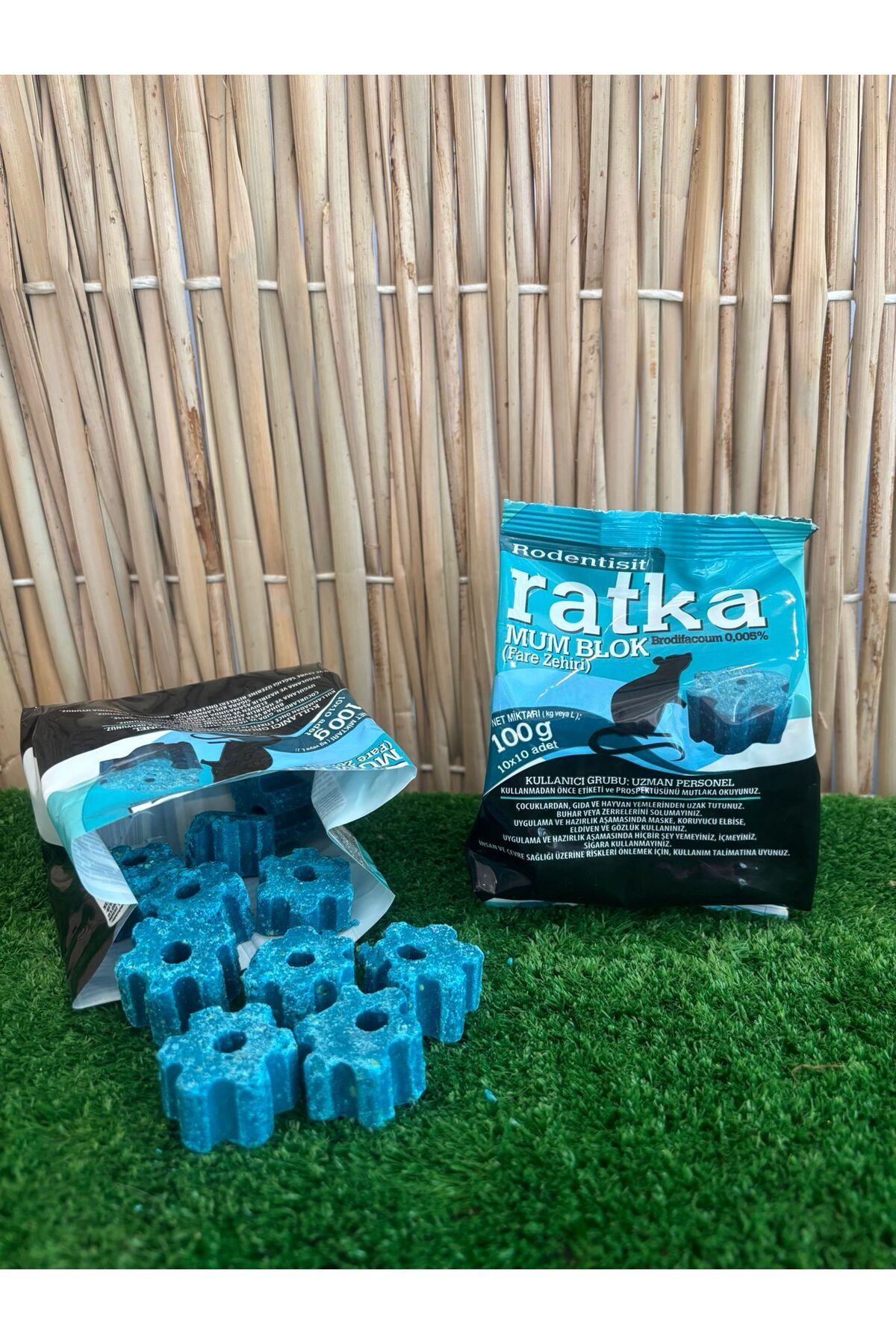 Rat-ka Rat- Ka Mum Blok Fare Zehri 1 Adet 100 Gr Fare Ilacı Fare Zehiri Haşere Ilacı