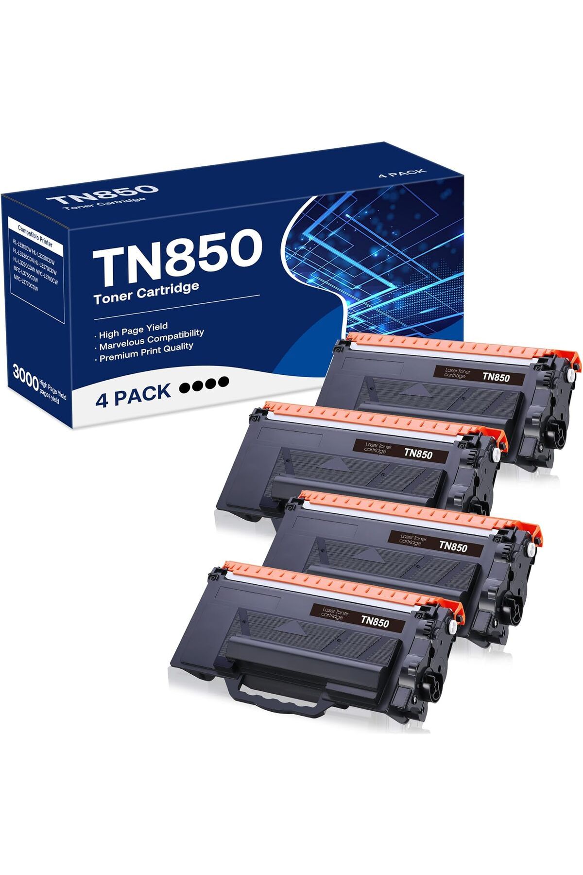 Brother MUADİL 3467 4 ADET HL-5200/5100/6200/6700/6900 (12K) MONO TONER
