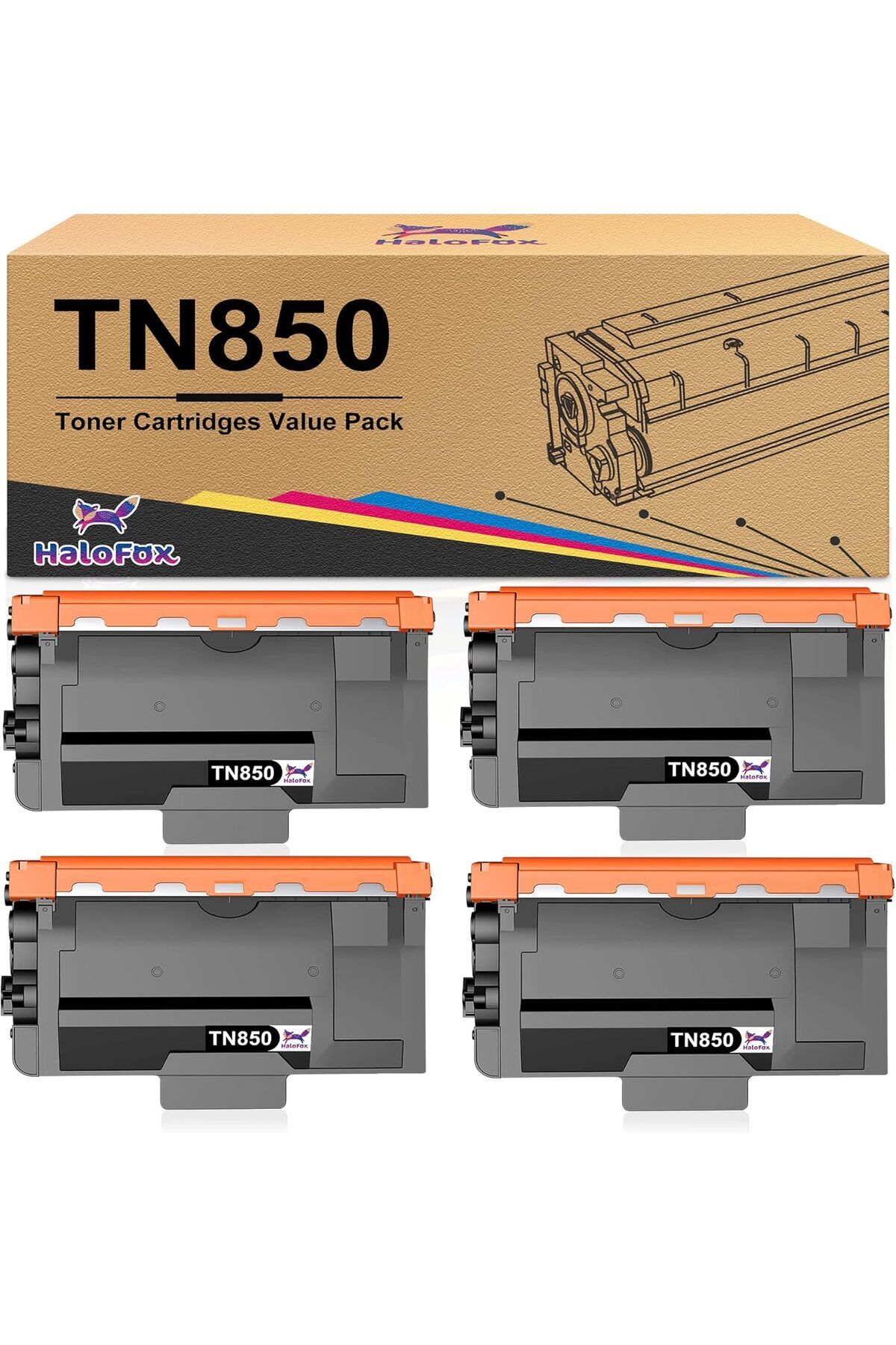 Brother TN3467 HL-L6200DW MFC-L5900DW MFC-L5850DW MFC-L5700DW MFC-L6800DW HL-L5200DW Printer (Black, 4-Pack)