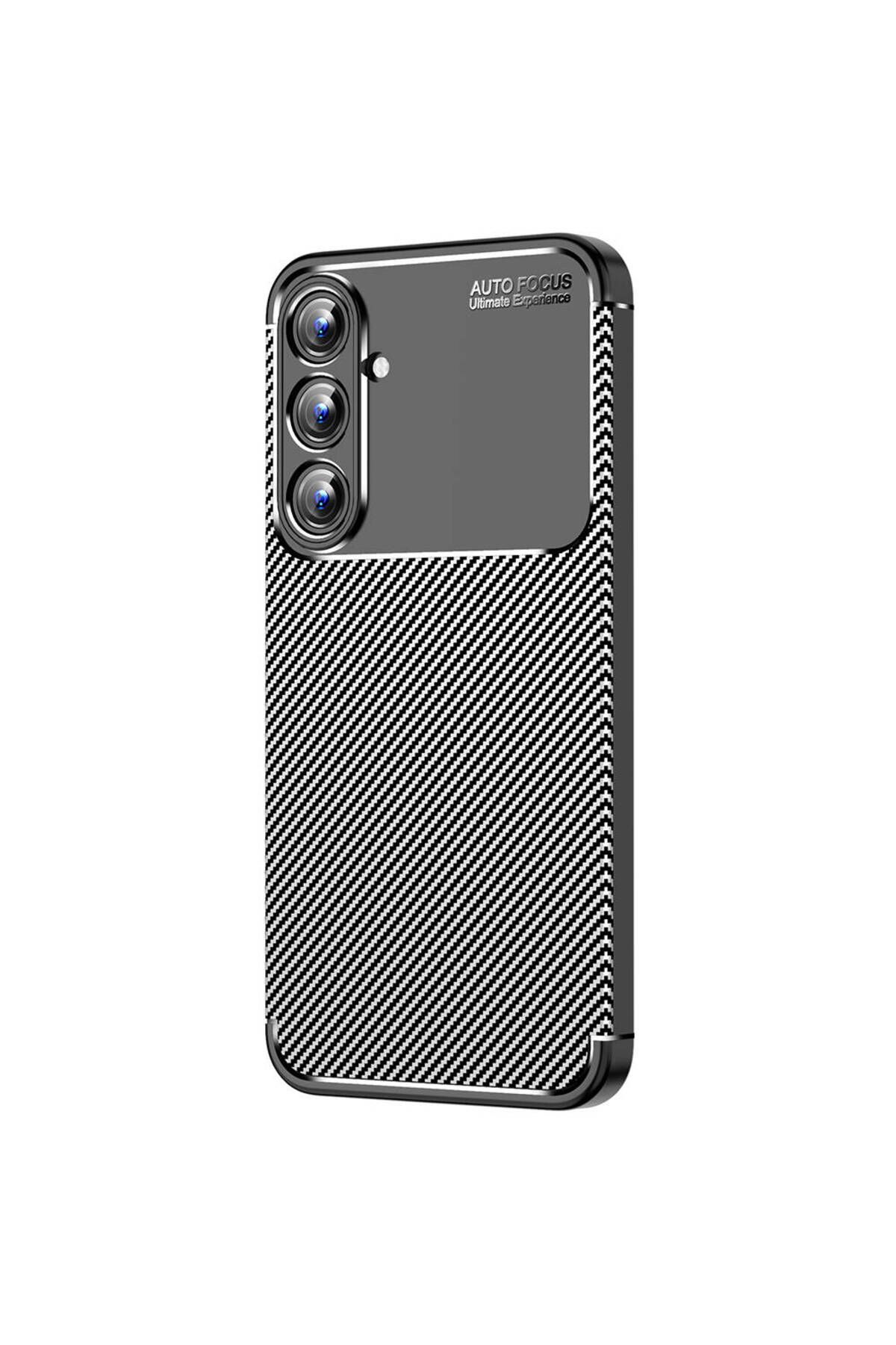 Ehr. Samsung Galaxy A55 Uyumlu Kamera Korumalı Darbe Önleyici Carbon Brushed Silikon Kılıf
