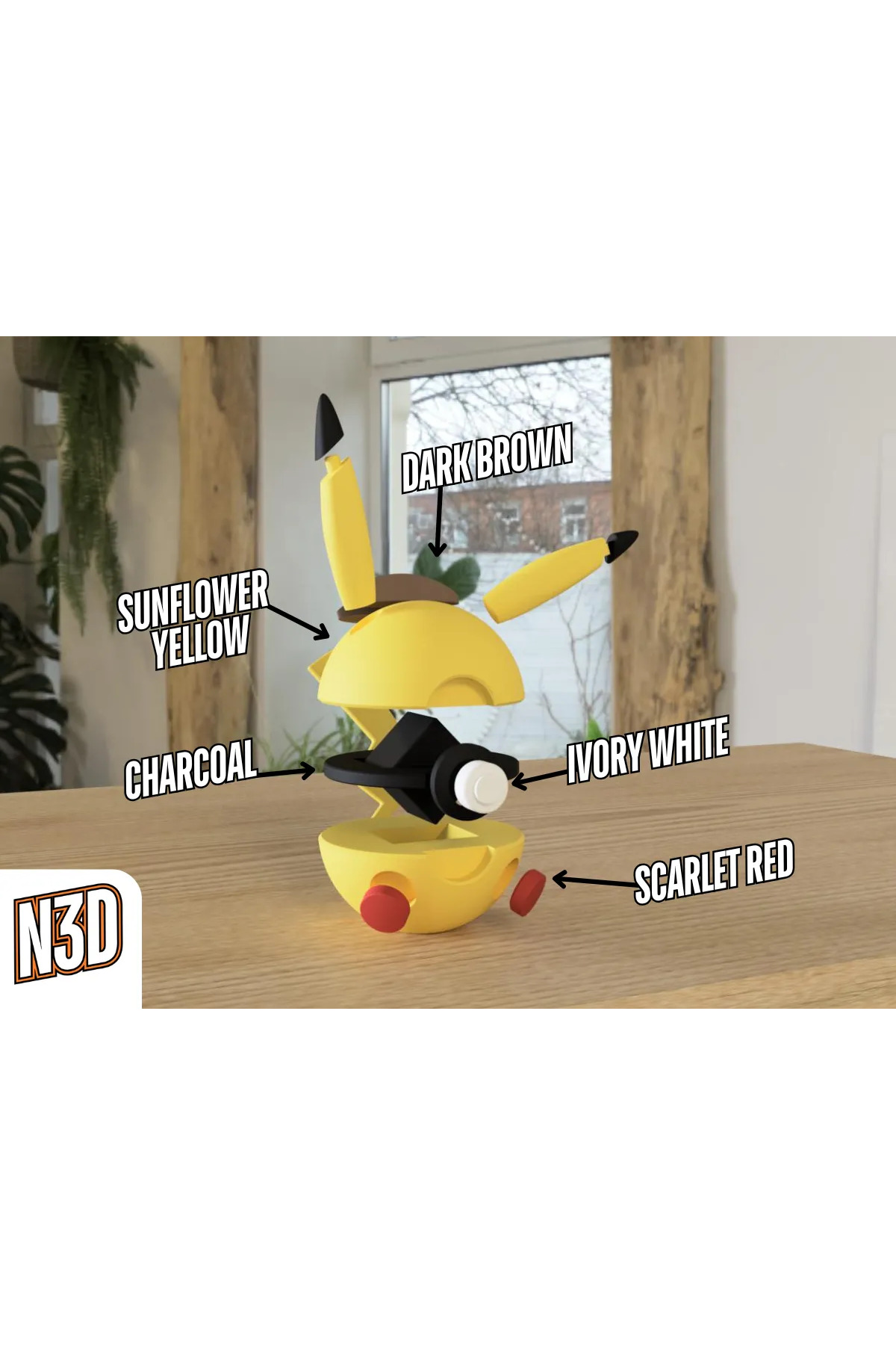Figurine Pikachu Pokeball Pokeball Ball - Pièce de Collection Pokémon Compatible 10 cm