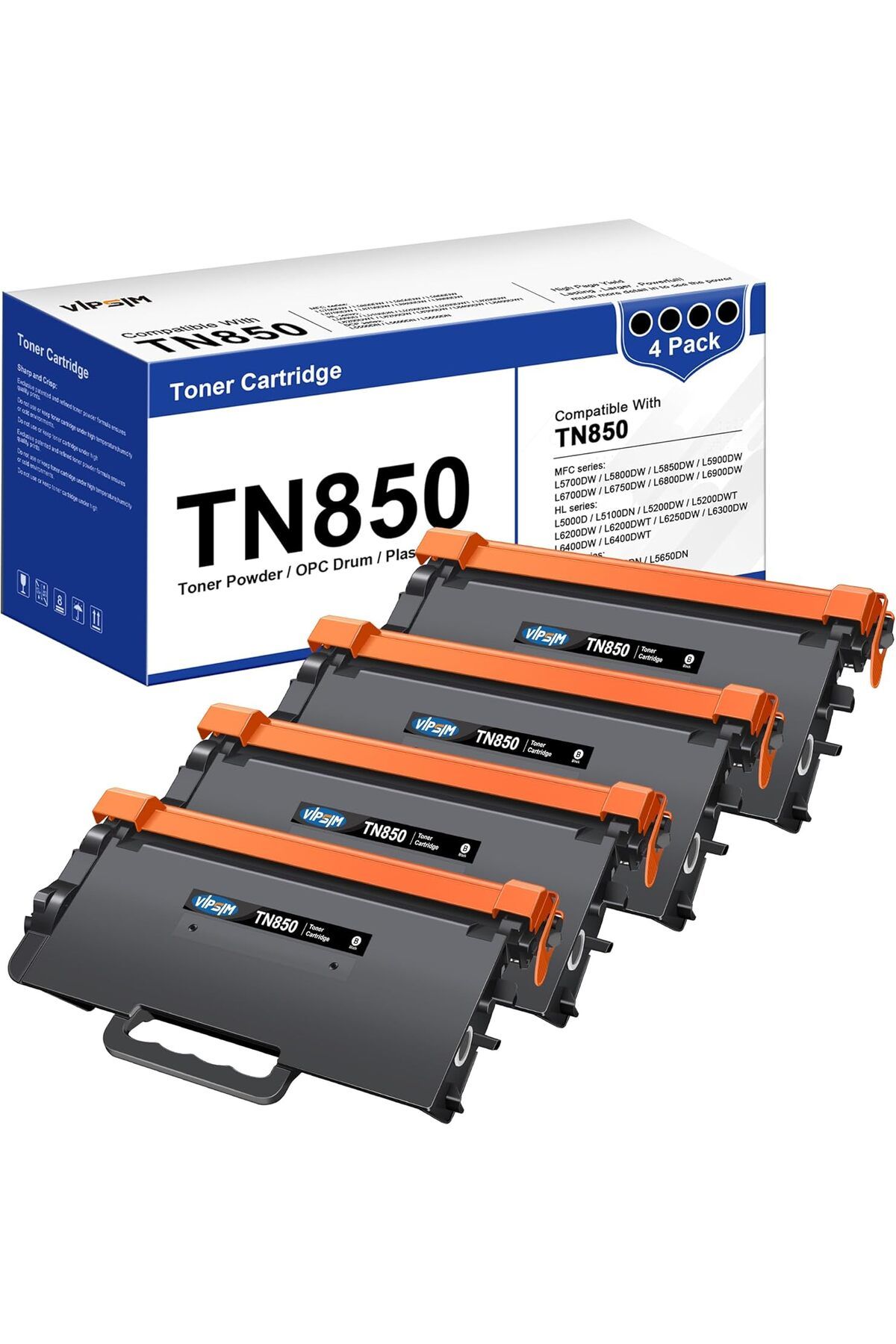 Brother TN3467 for HL-L6200DW HL-L5200DW MFC-L5850DW MFC-L6800DW DCP-L5600DN (Black, 4 Pack)