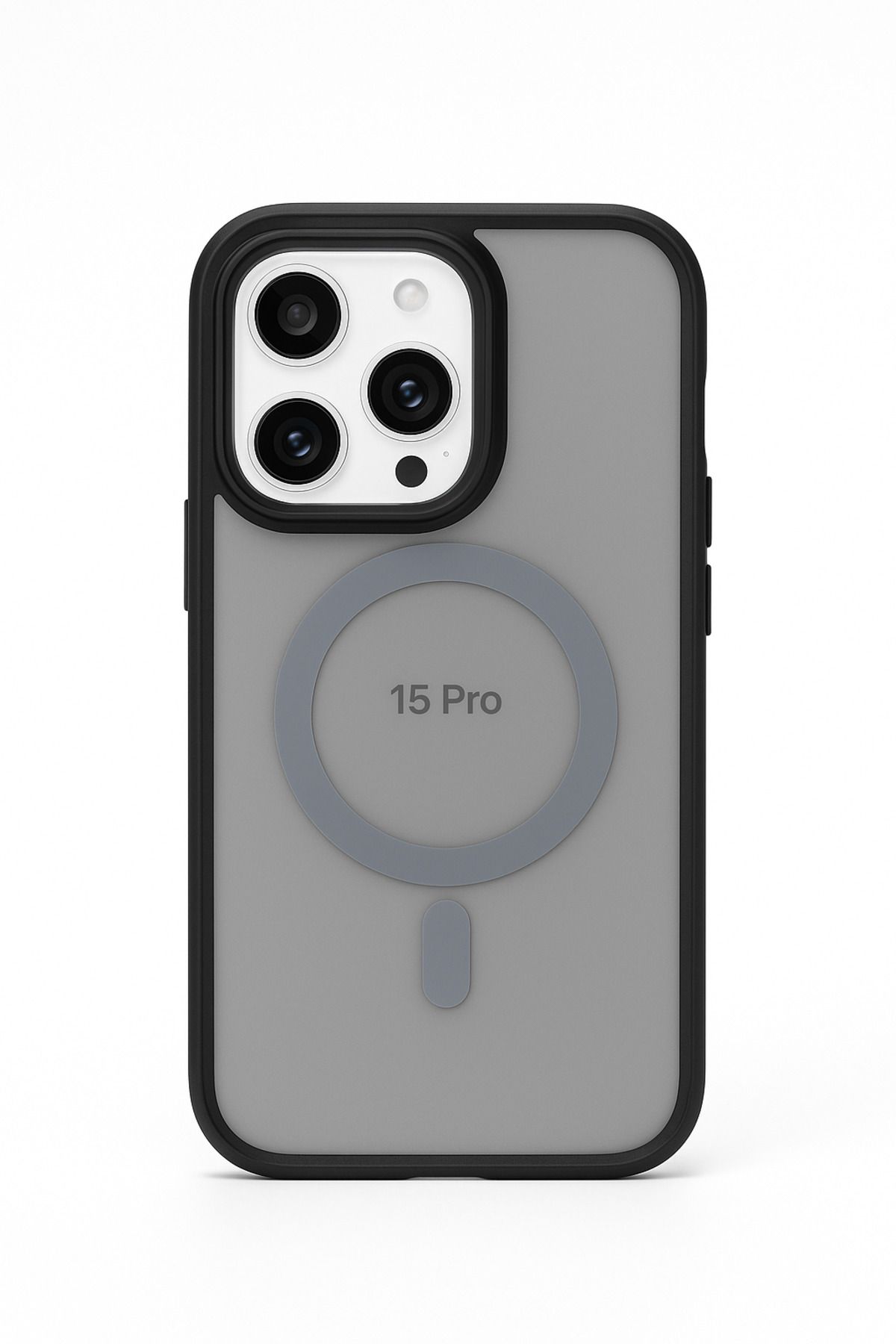 ADR Apple Iphone 15 Pro Kılıf Mat Magsafe Şarj Özellikli Darbe Önleyici Hassas Buton Yumuşak Kenar
