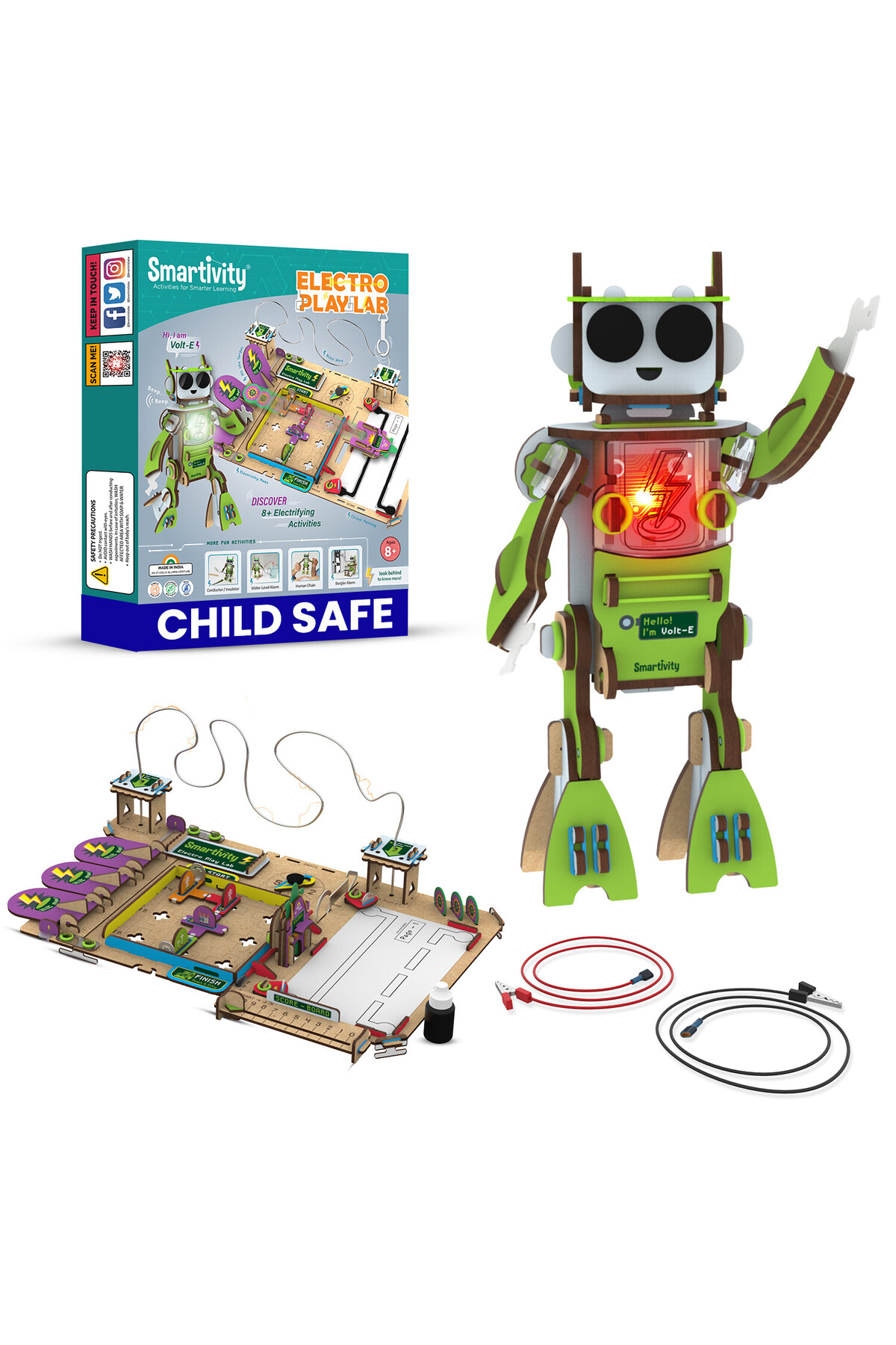 آزمایشگاه بازی الکترونیک | ۸-۱۴ سال | اسباب‌بازی ساختنی STEM دست‌ساز