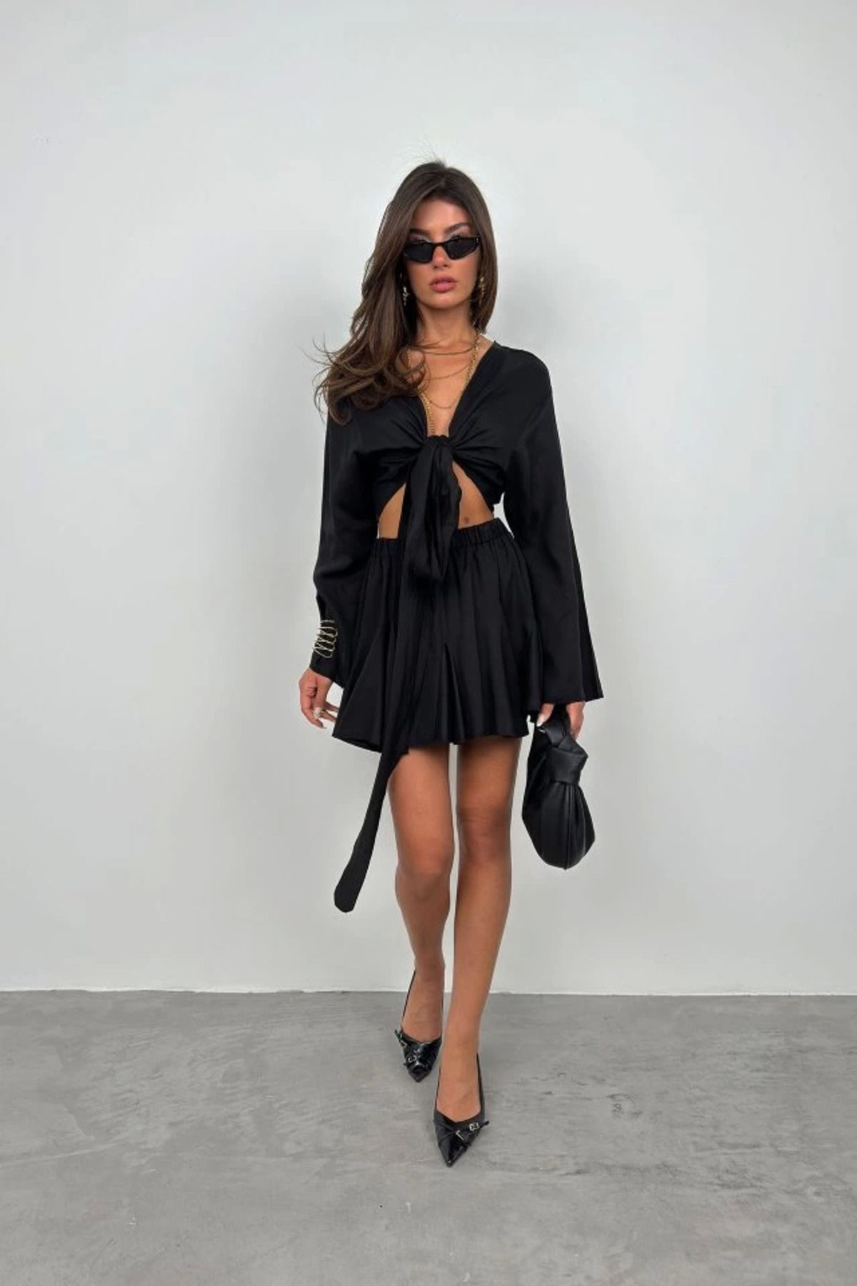 ZORM Stil Sahibi Kayık Yakalı Crop Üst