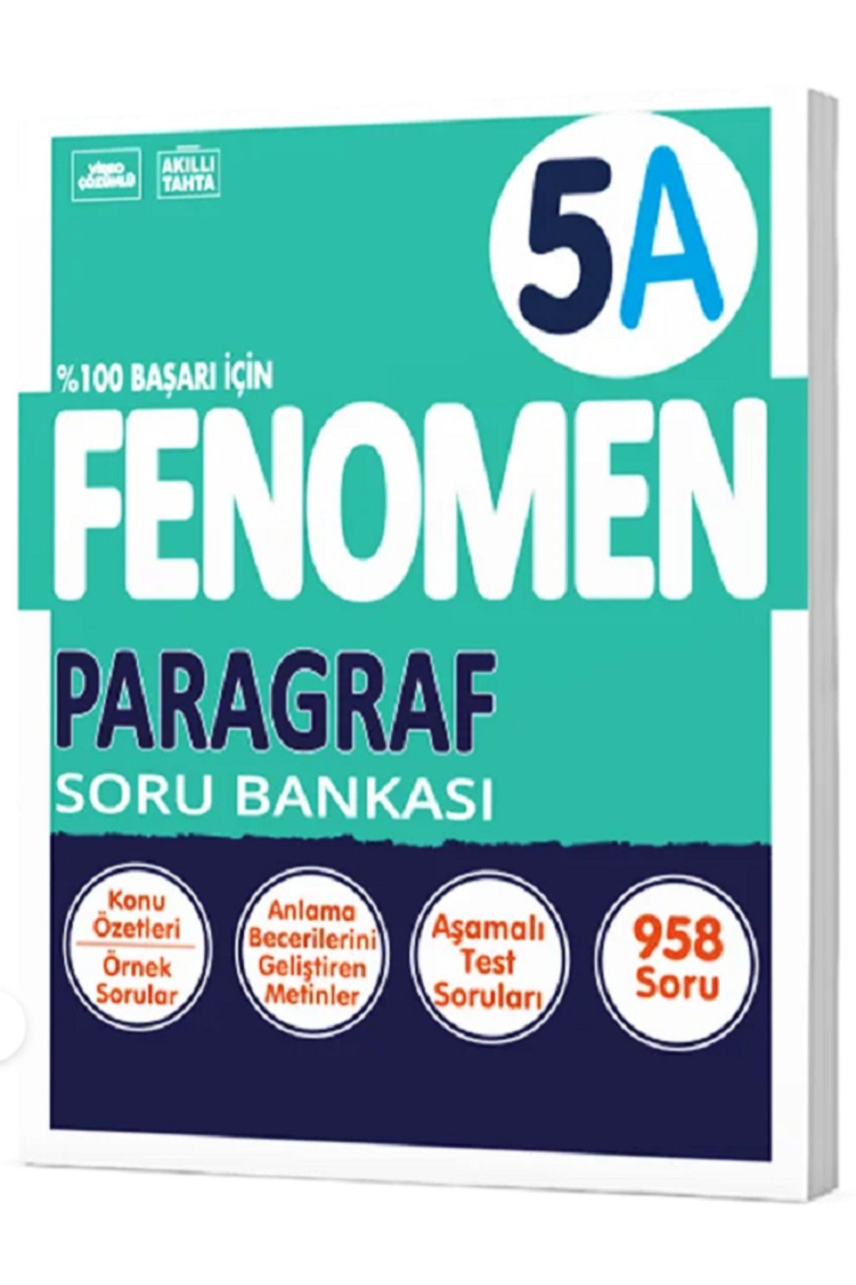 Evrensel İletişim Yayınları 5.Sınıf Fenomen 5A Paragraf Soru Bankası / Konu Özetleri - Örnek Sorular / Aşamalı Test Soruları