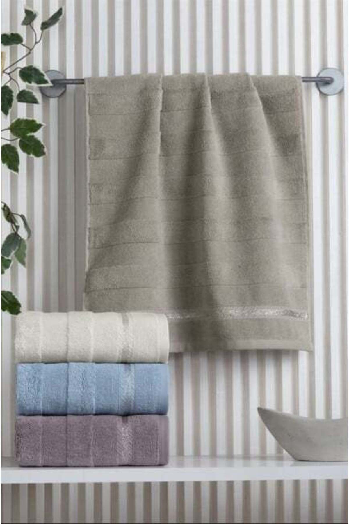 Modafiks Jakarlı 4´lü 50x90 El Havlusu Nila