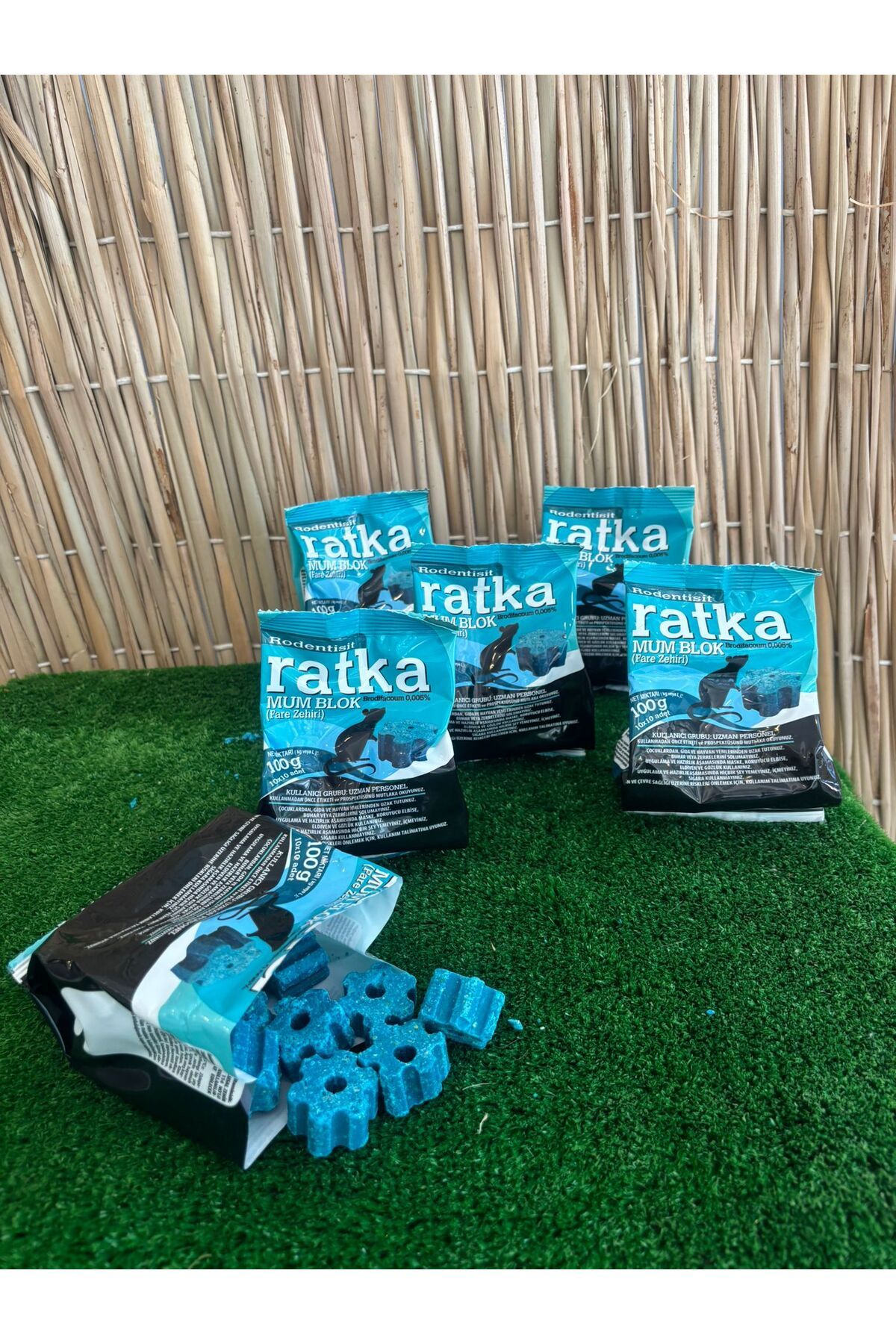 Rat-ka Rat- Ka Mum Blok Fare Zehri 5 Adet 100 Gr Fare Ilacı Fare Zehiri Haşere Ilacı