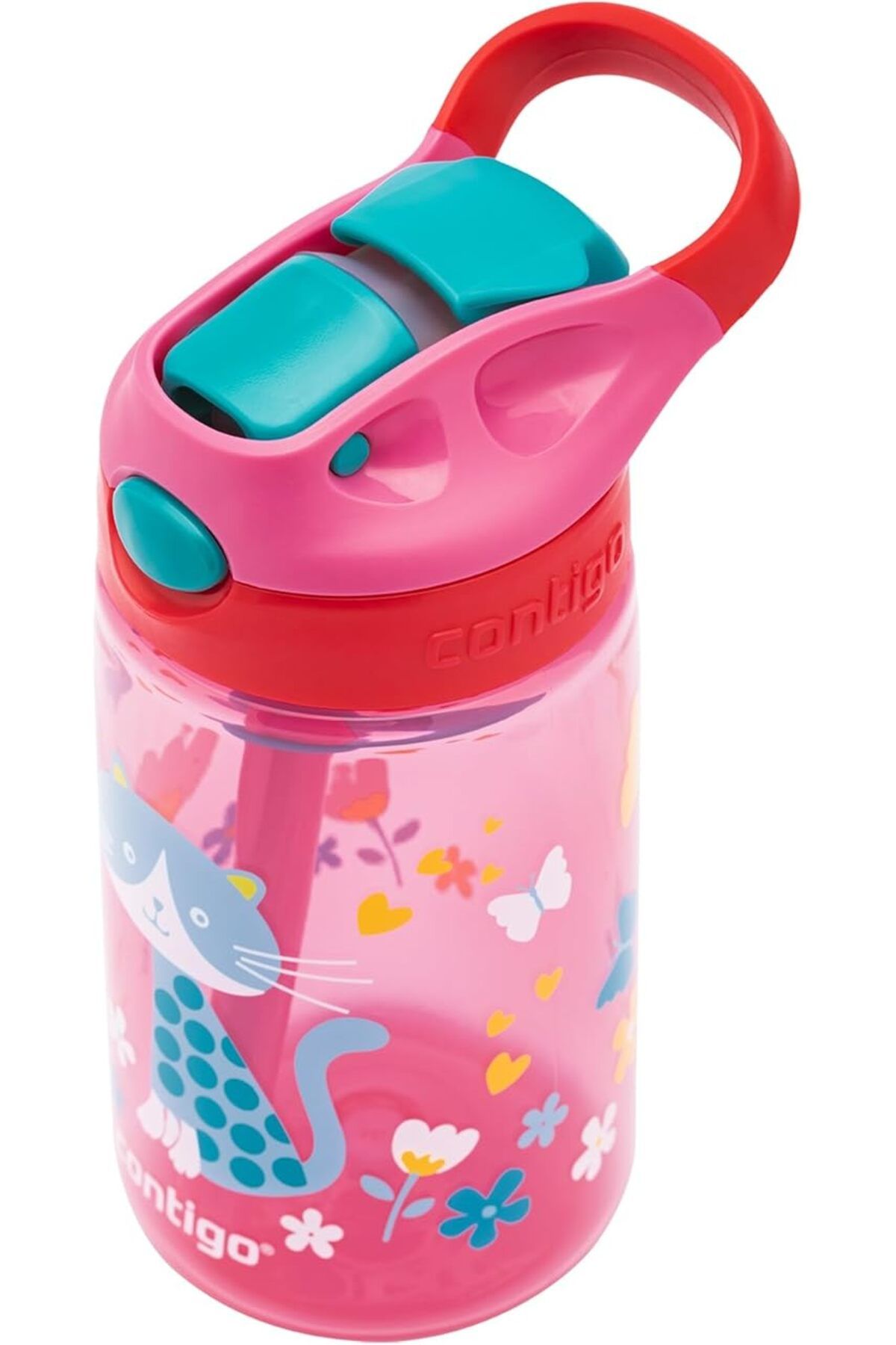 ShopZum Gizmo Flip Kedicikler Tritan Çocuk Suluğu 420 Ml Pembe