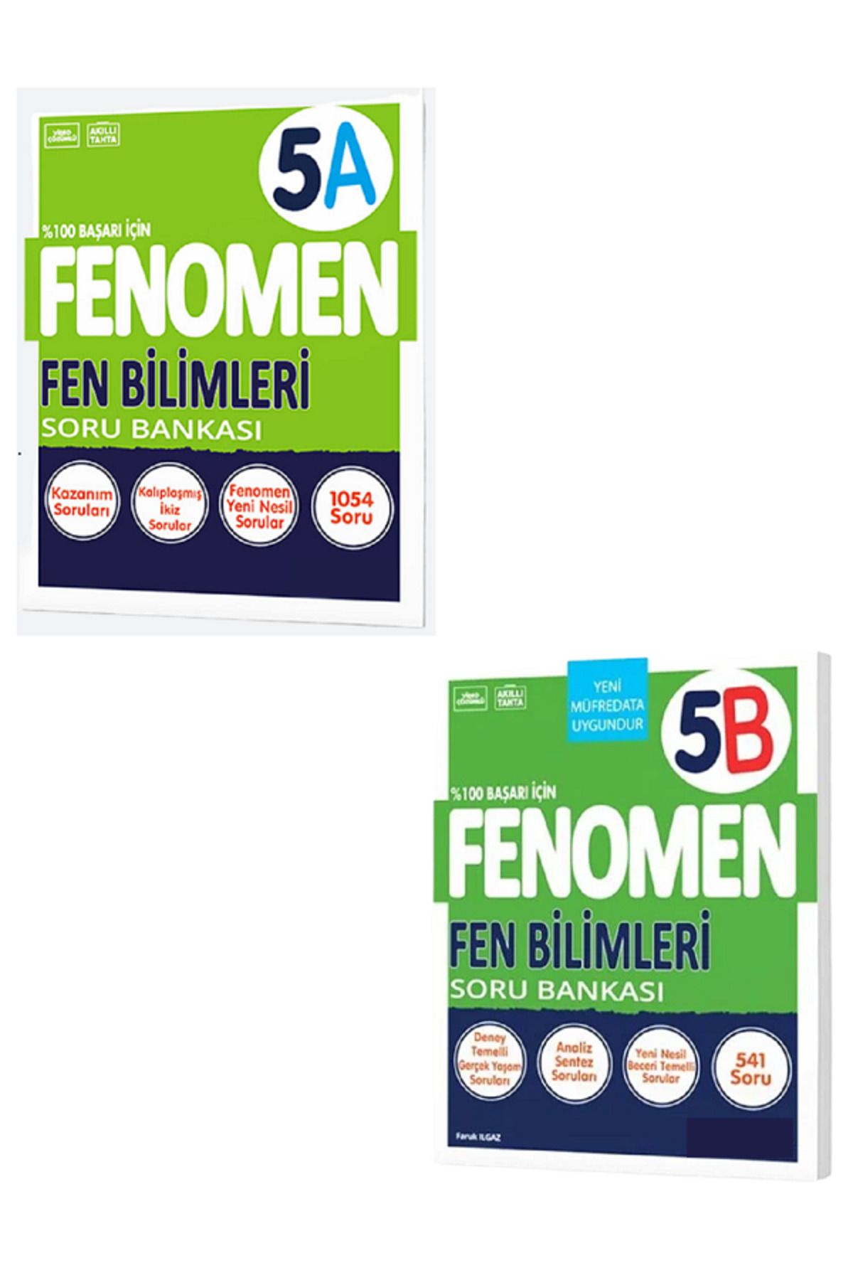 Evrensel İletişim Yayınları 5.Sınıf Fenomen 5A Fen Bilimleri Soru Bankası + Fenomen 5B Fen Bilimleri Soru Bankası / 2 KİTAP