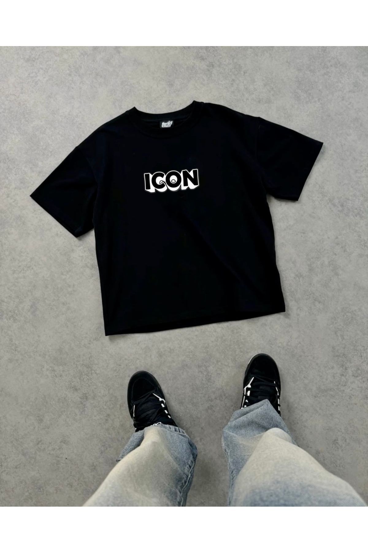 RPT MODA OVERSIZE RAHAT KALIP ICON BASKILI YÜKSEK KALİTE KUMAŞ ERKEK T-SHIRT