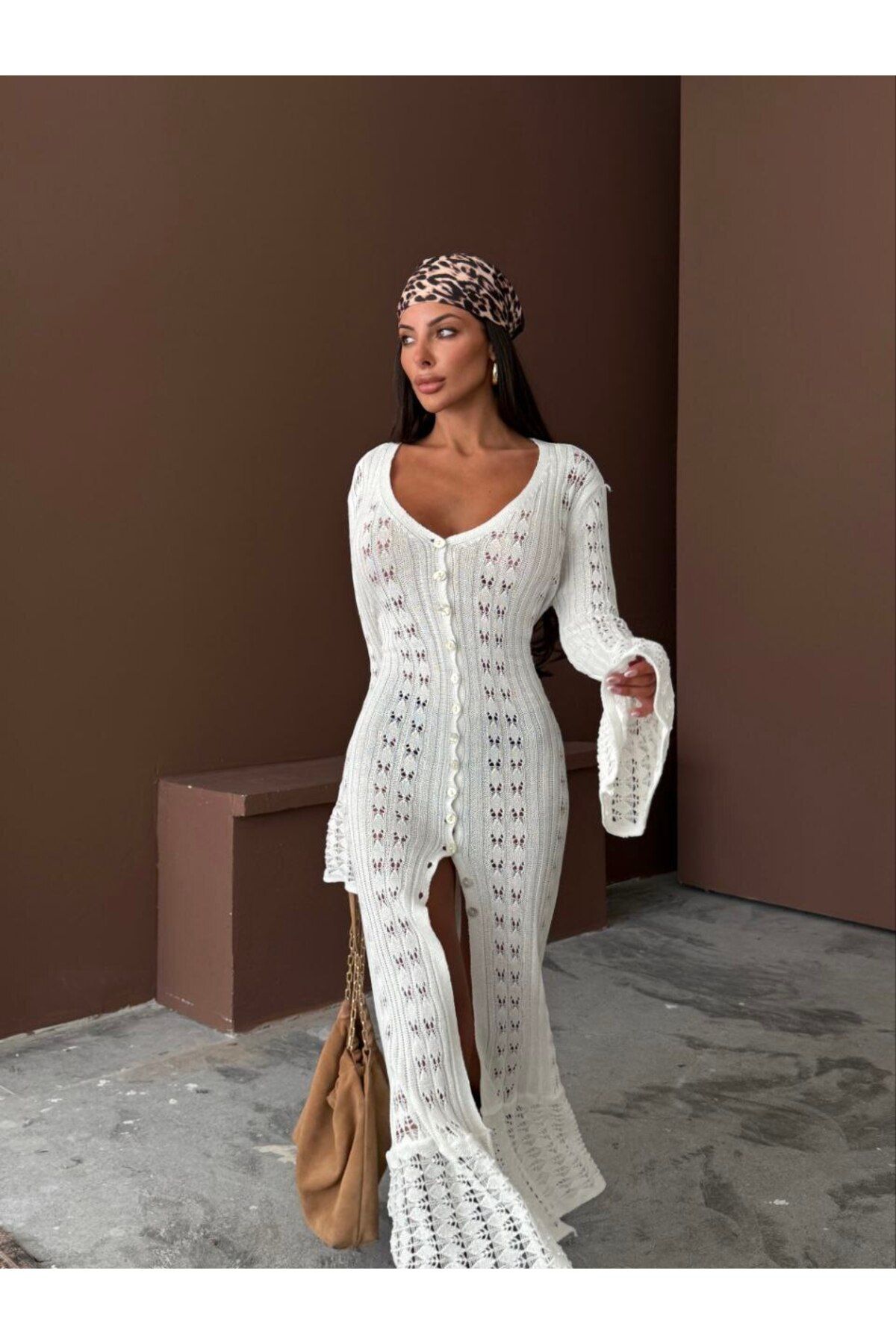 Abalı Yeni sezon triko ajurlu yazlık pamuklu üzün hırka Alhawi model