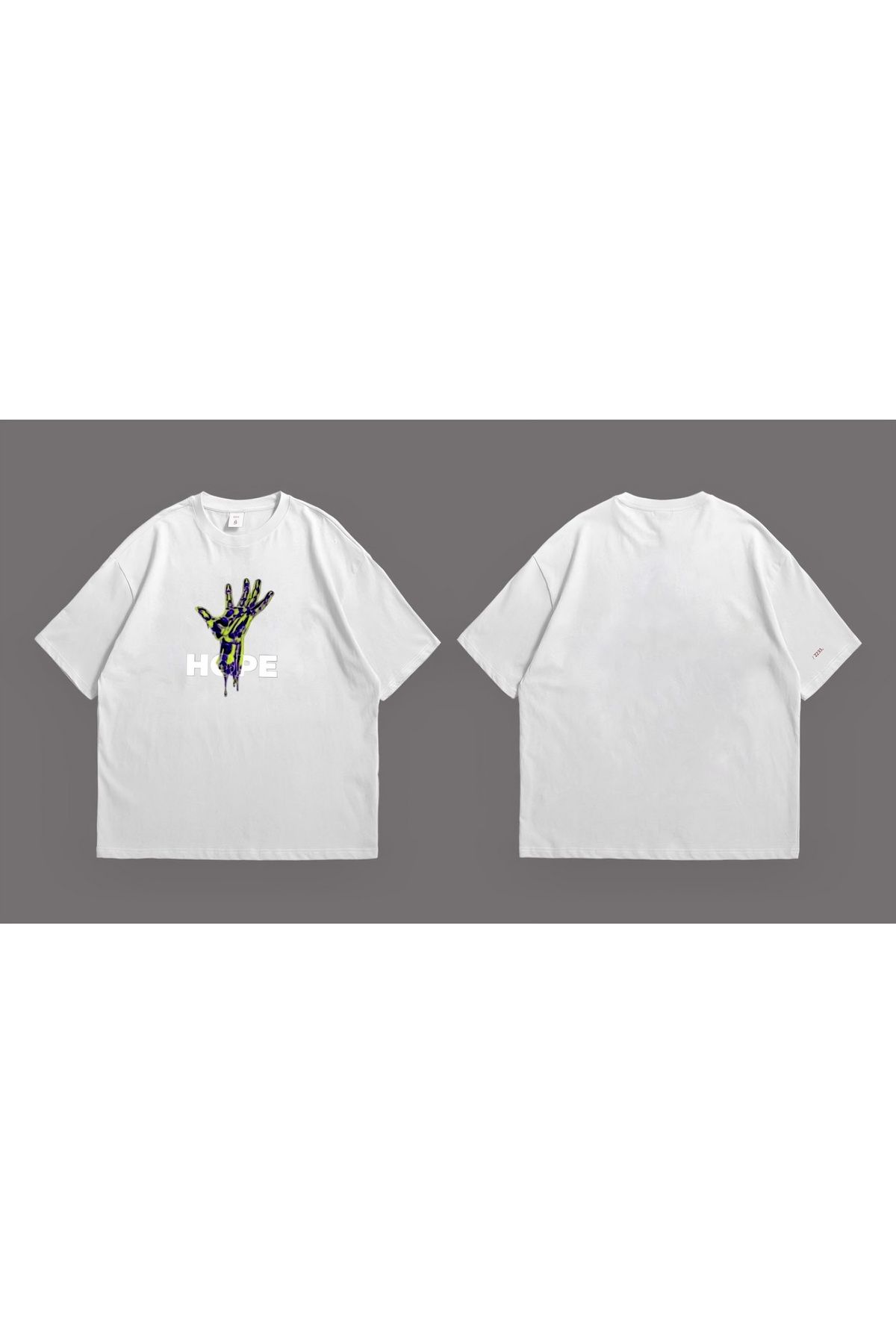RPT MODA OVERSIZE RAHAT KALIP HOPE BASKILI YÜKSEK KALİTE KUMAŞ ERKEK T-SHIRT