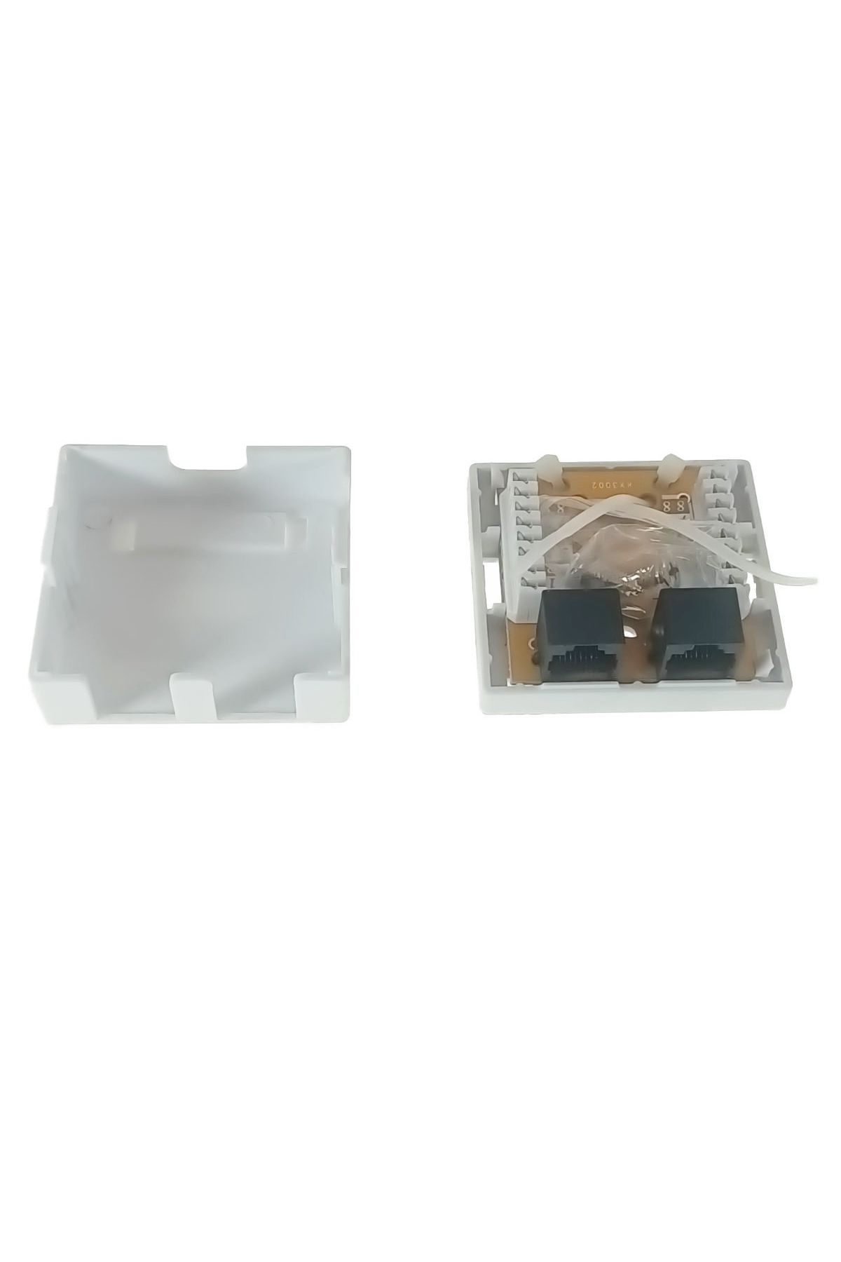 OEM-Double UTP cat 6 socket, unshielded, surface mounting, 2 x RJ45, plastic, white 2