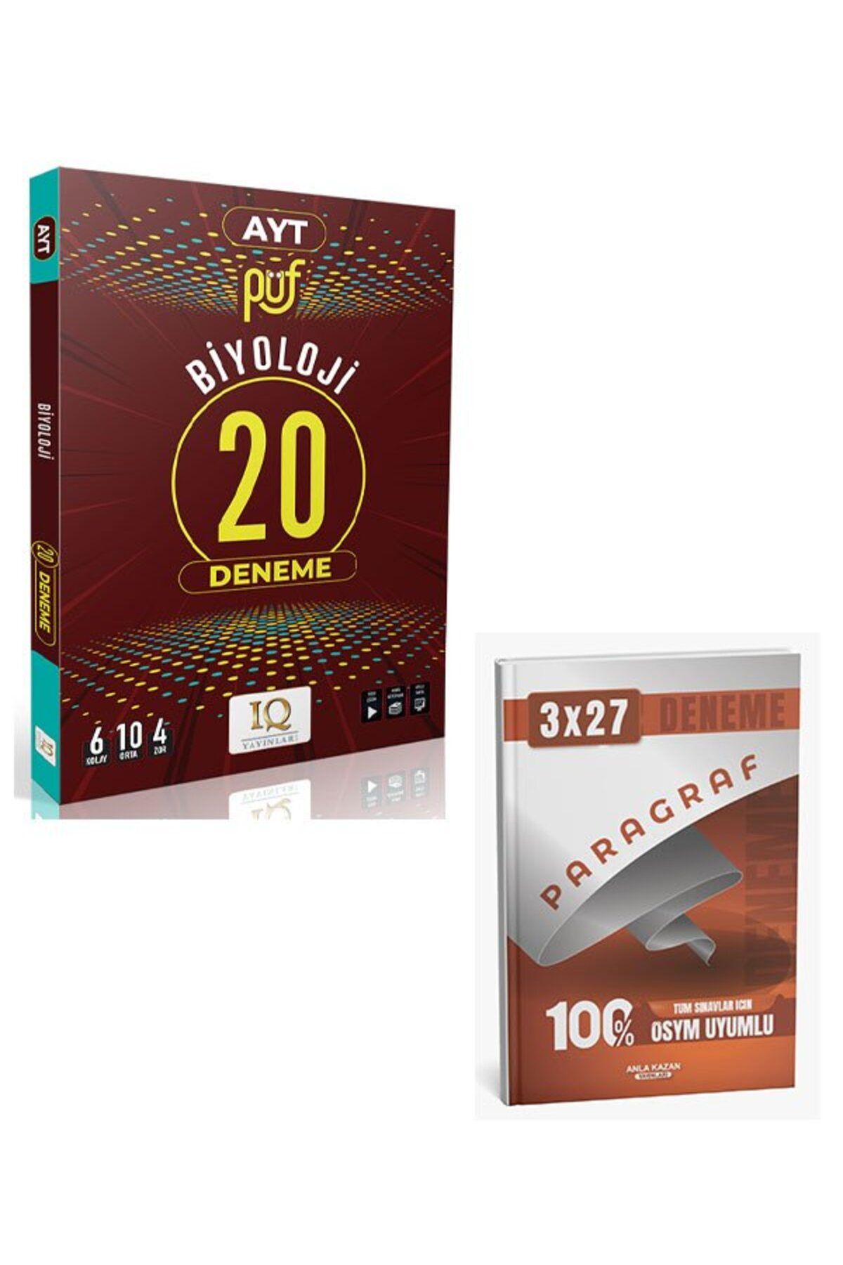 Anla Kazan Yayınları IQ 2026 YKS AYT Biyoloji Püf 20 Deneme+Anla Kazan Paragraf