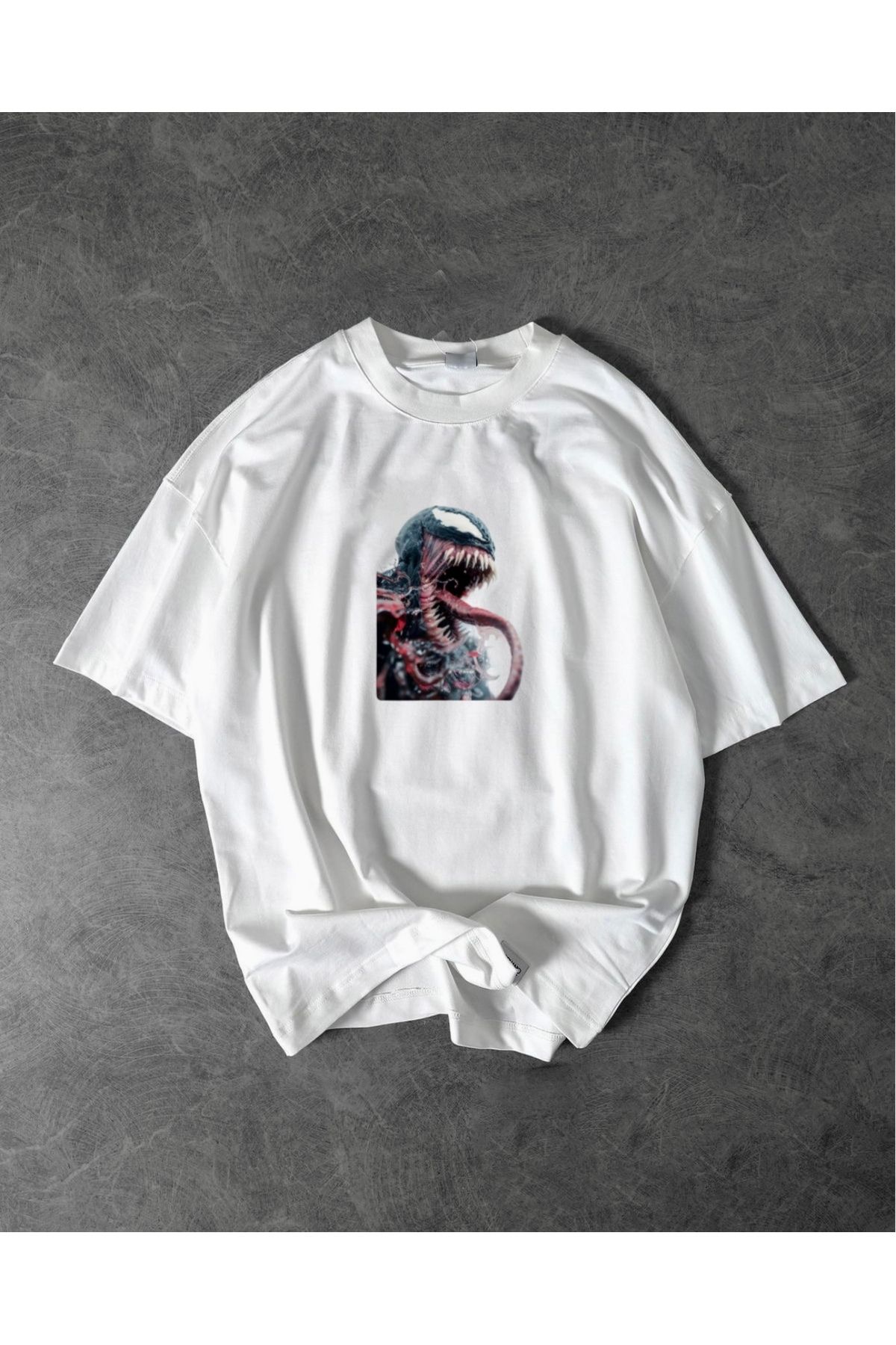 RPT MODA OVERSIZE RAHAT KALIP VENOM BASKILI YÜKSEK KALİTE KUMAŞ ERKEK T-SHIRT