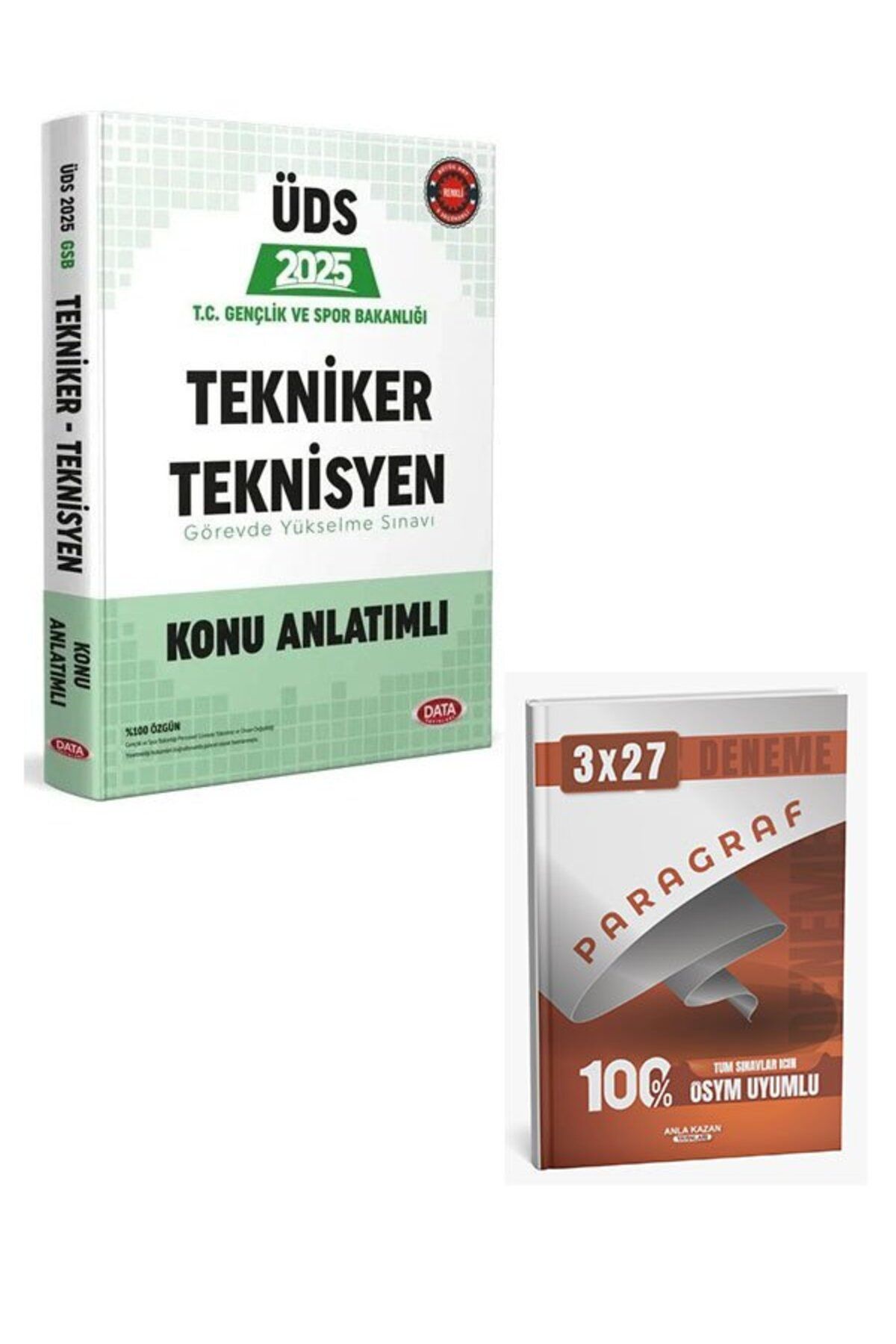 Anla Kazan Yayınları Data 2025 GYS ÜDS Gençlik ve Spor Bakanlığı Tekniker Teknisyen Konu Anlatımlı+Anla Kazan Paragraf