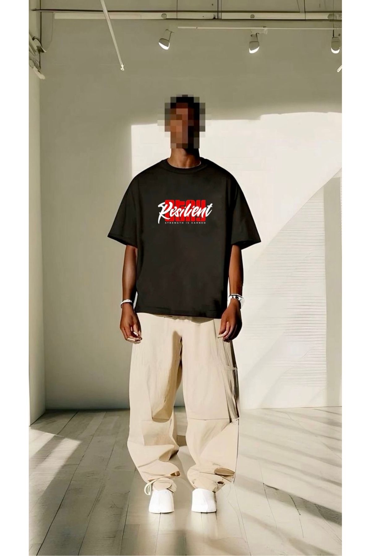 RPT MODA OVERSIZE RAHAT KALIP STAY BASKILI YÜKSEK KALİTE KUMAŞ ERKEK T-SHIRT
