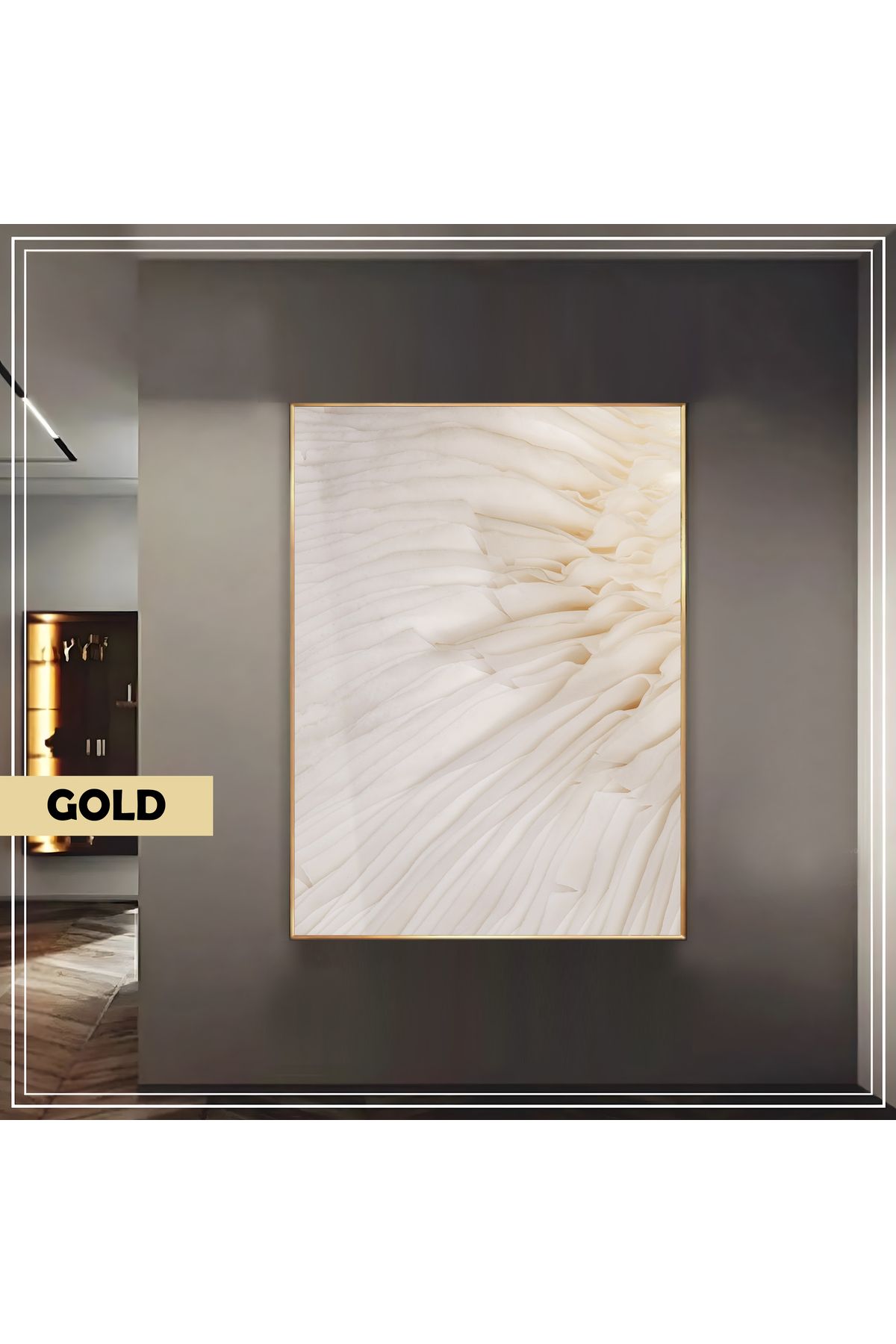 Harikabirev HARİKABİREV| PASTEL KREM RENK MANTAR MODEL |ÇERÇEVELİ TEMPERLİ CAM TABLO TEKLİ DİKEY