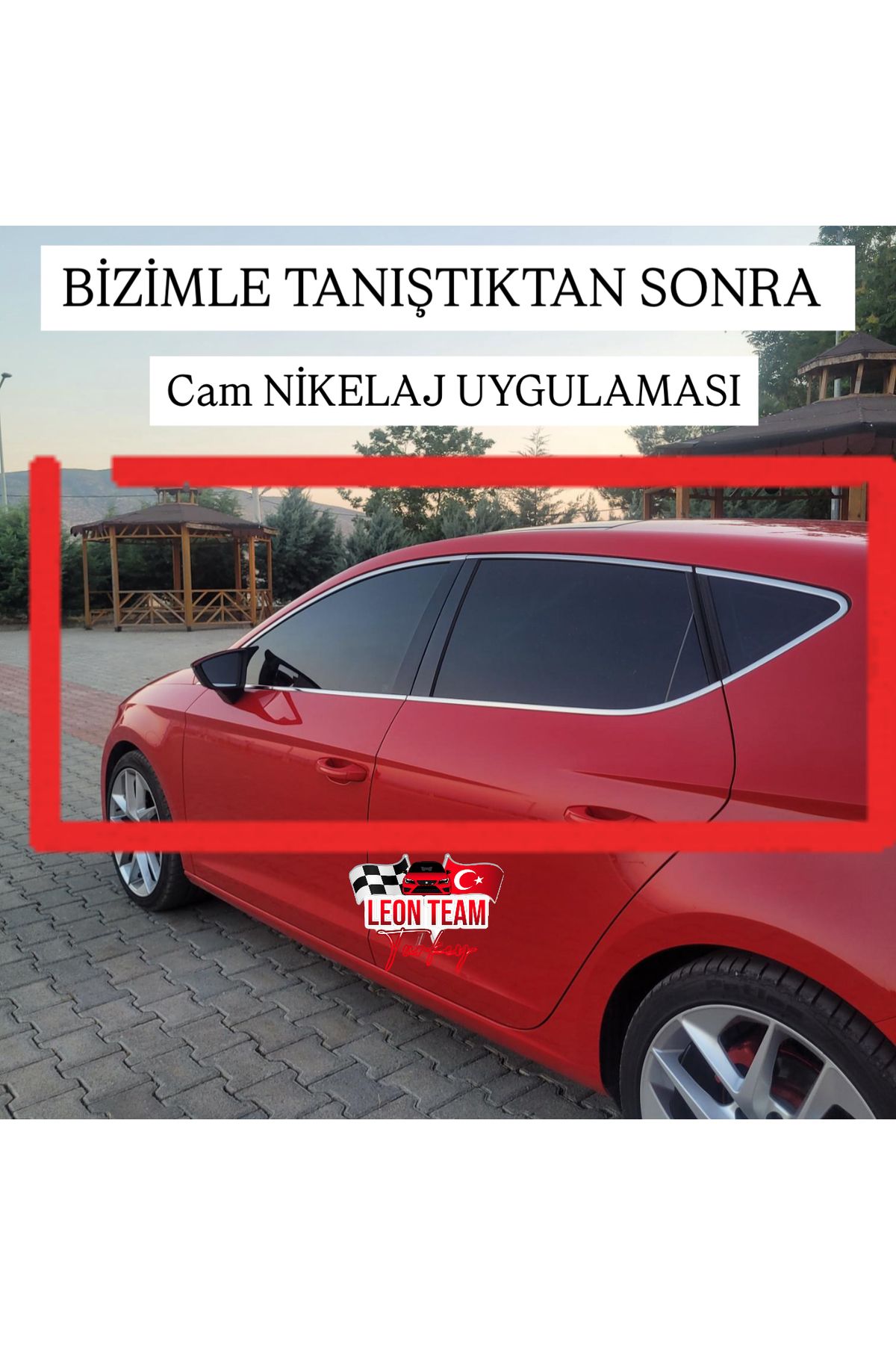 LeonTeamTurkey Seat Leon 2013/2020 Cam Çitasi Çerçevesi Komple Set Kromu Nikelaji 14 Parça