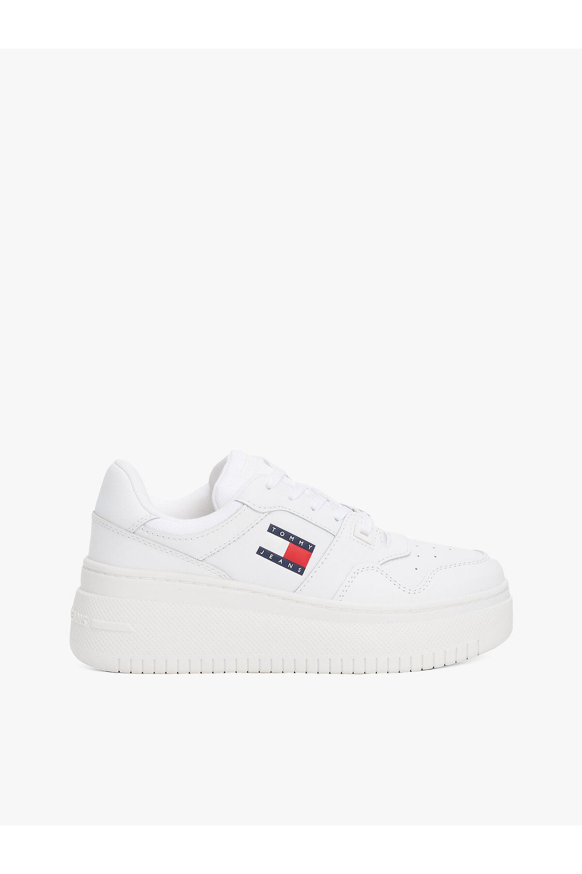 Tommy Hilfiger Retro Leather Platform Basketball Trainers