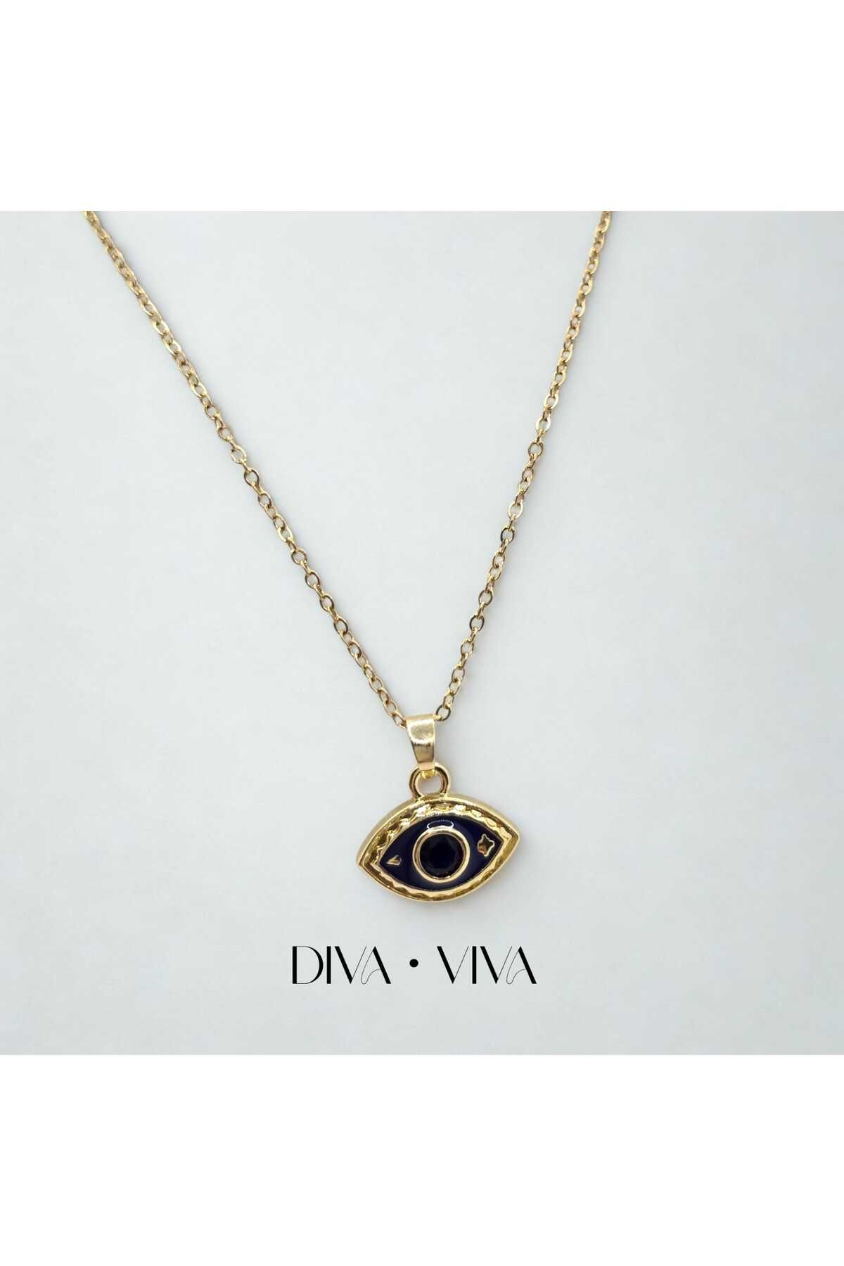 DivaViva Lumi Eye Kadın Çelik Kolye