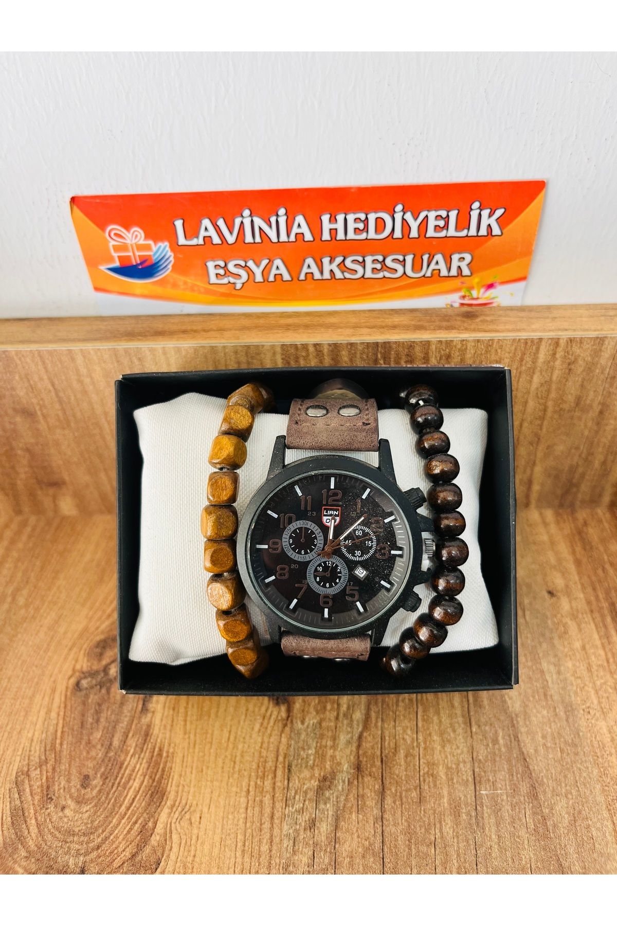 LAVİNİA Kalite Erkek Kol Saati 2 Bileklik Hediyeli Set