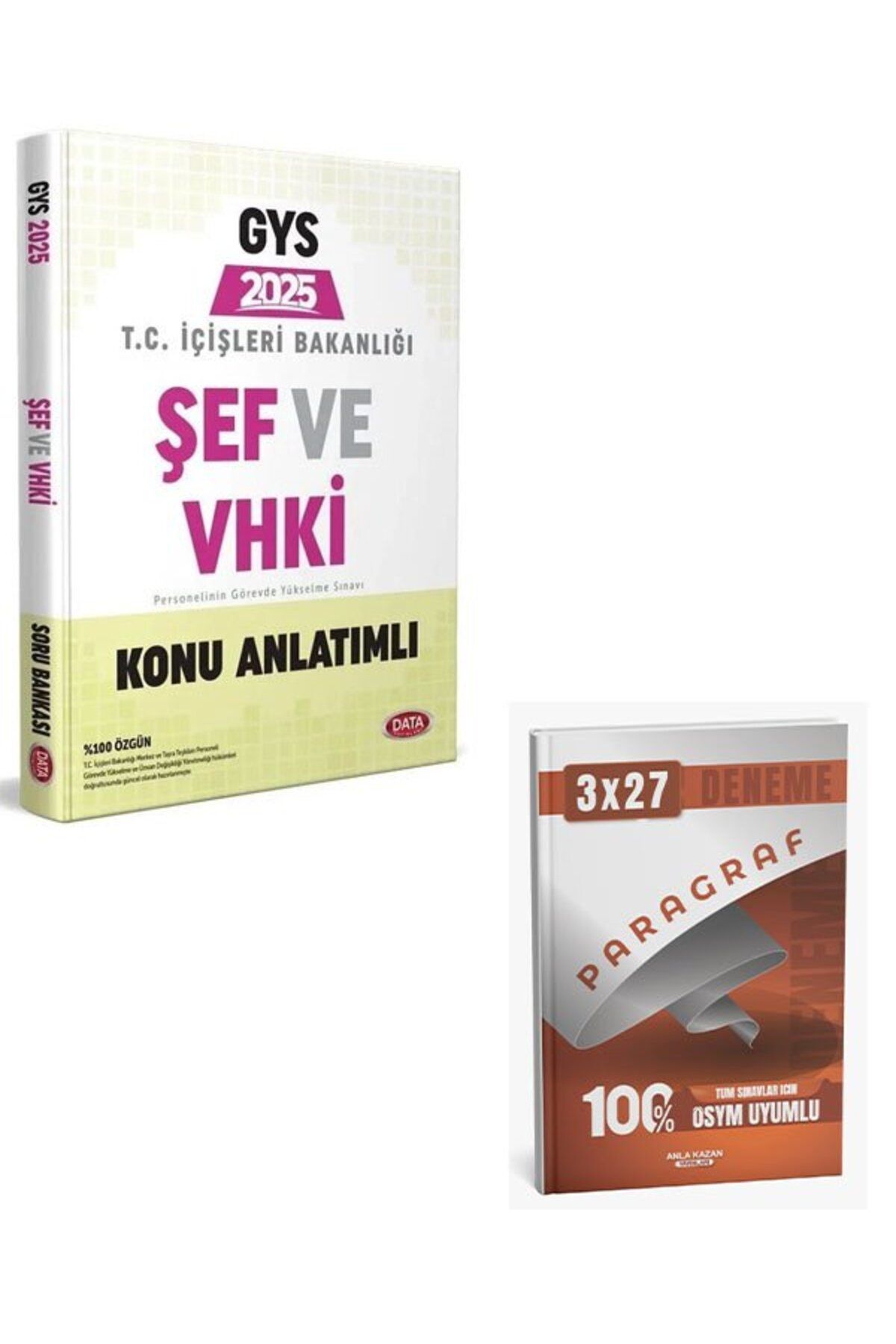 Anla Kazan Yayınları Data 2025 GYS İçişleri Bakanlığı Şef ve VHKİ Konu Anlatımlı+Anla Kazan Paragraf