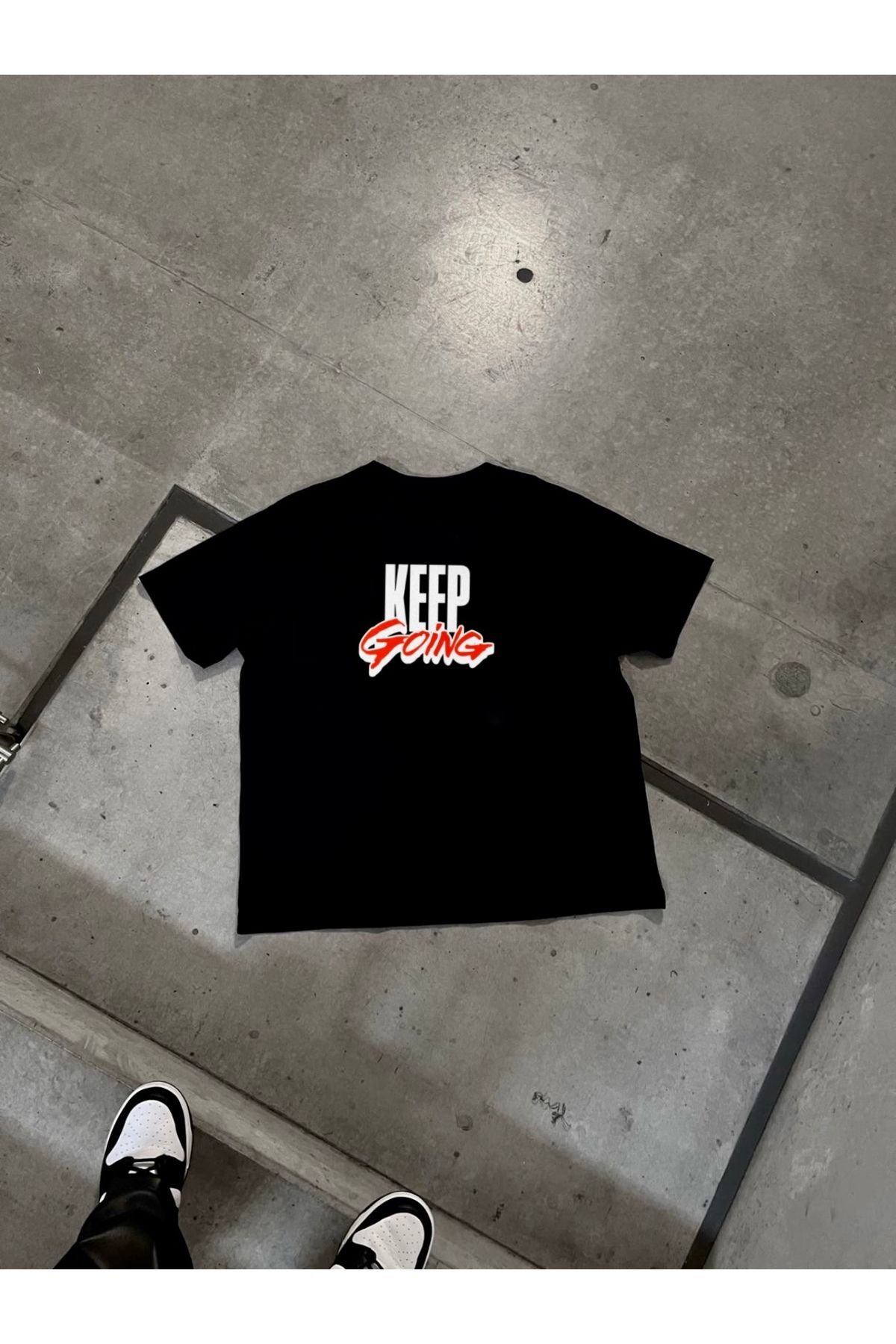 RPT MODA OVERSIZE RAHAT KALIP KEEP BASKILI YÜKSEK KALİTE KUMAŞ ERKEK T-SHIRT