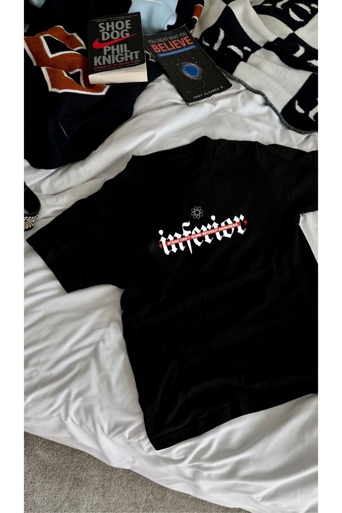 RPT MODA OVERSIZE RAHAT KALIP INFERIOR BASKILI YÜKSEK KALİTE KUMAŞ ERKEK T-SHIRT