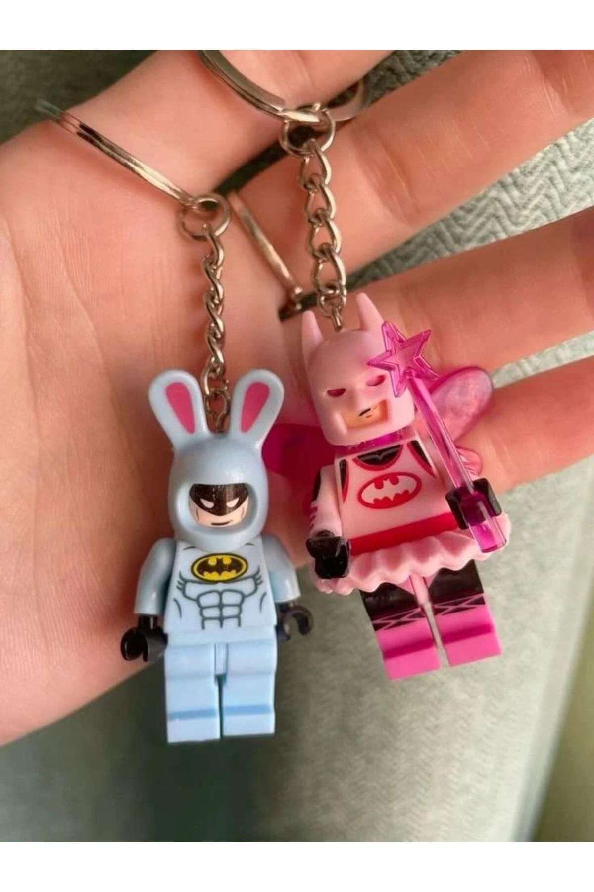 Wisevelya Batman 2 Li Mini Lego Anahtarlık Seti
