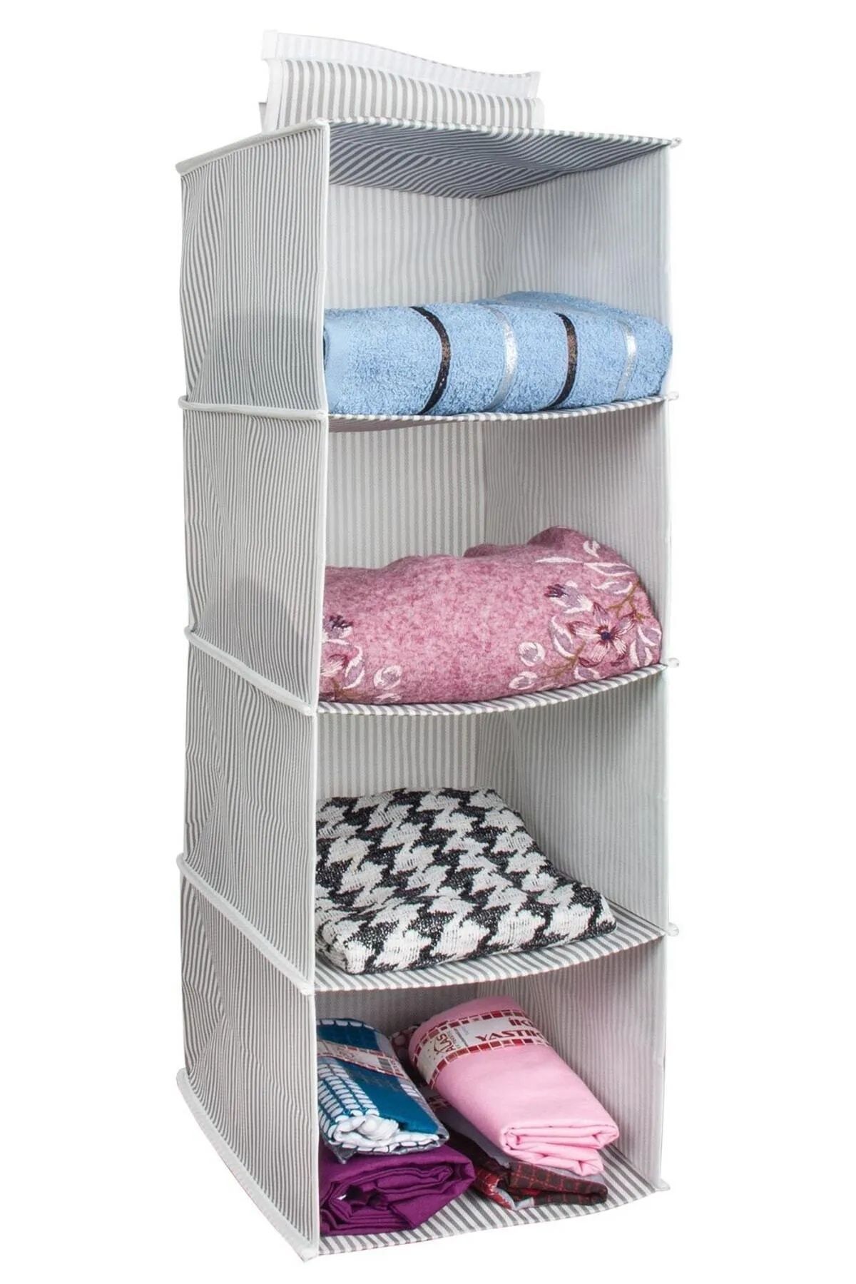 Helen's Home Dolap İçi 4 Raflı Çok Katlı Gardırop Düzenleyici Organizer 24x29x64 cm