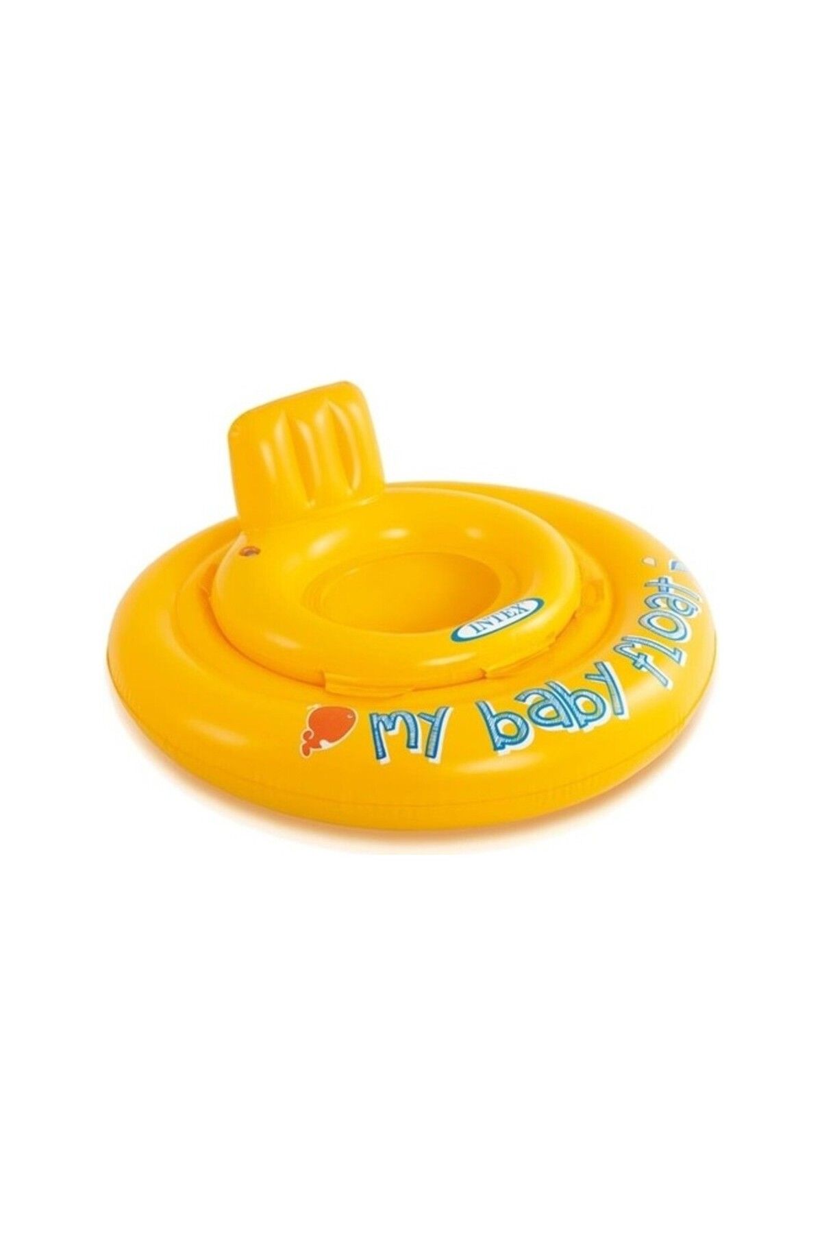 Intex Bebek Flatörü Sarı Şişme Bebek Simidi Ayak Delikli Koltuk 70 cm 11 kg Wet Set Collection 56585