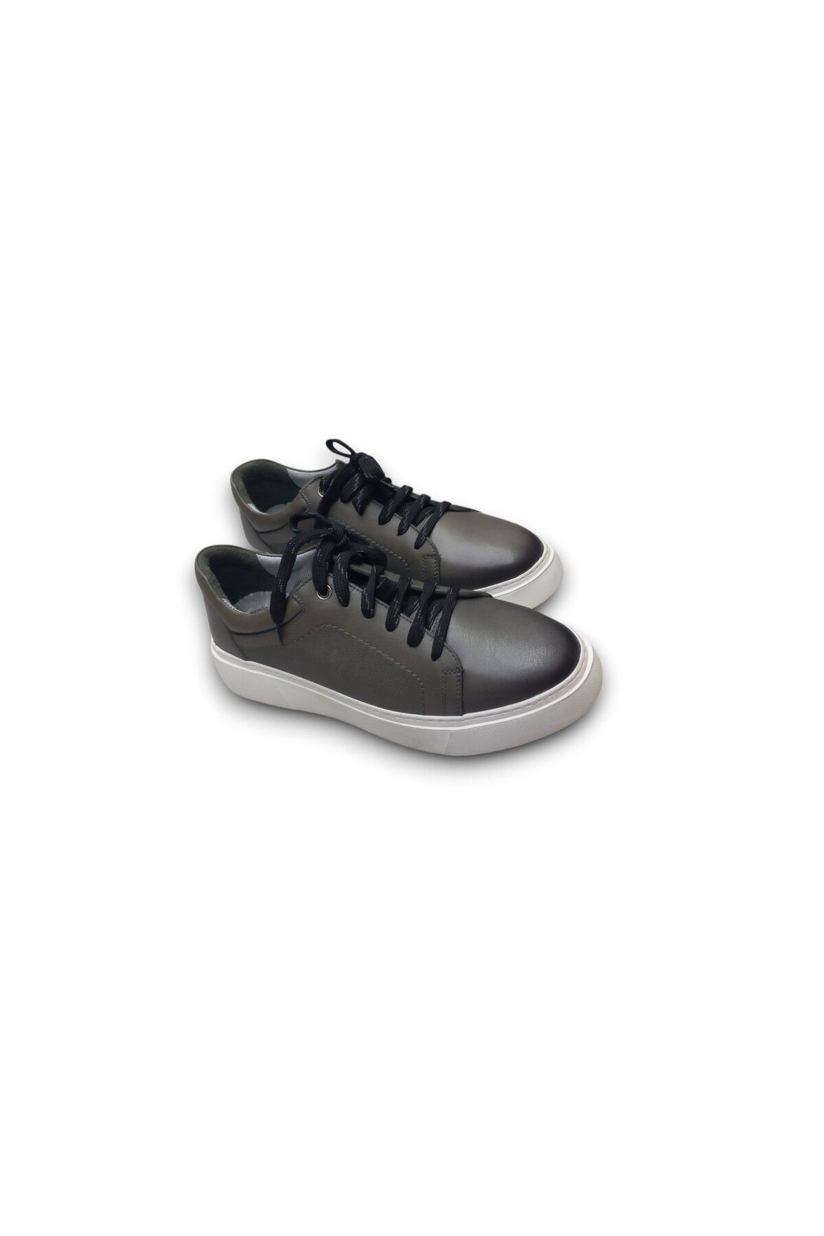 Growish GR269 Hakiki Deri Antrasit Renk Eva Taban Günlük Erkek Sneaker Ayakkabı