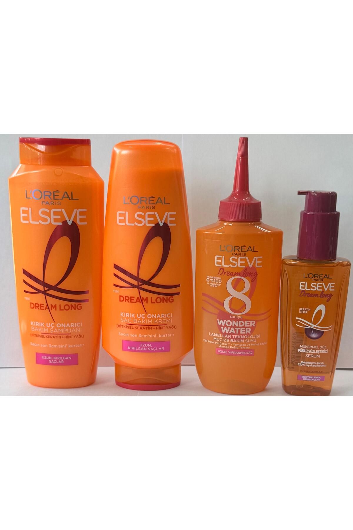 ELSEVE DREAMLONG SAÇ BAKIM SETİ ŞAMPUAN300ML+KREAM250ML+SERUM100ML+WONDERWATER200ML