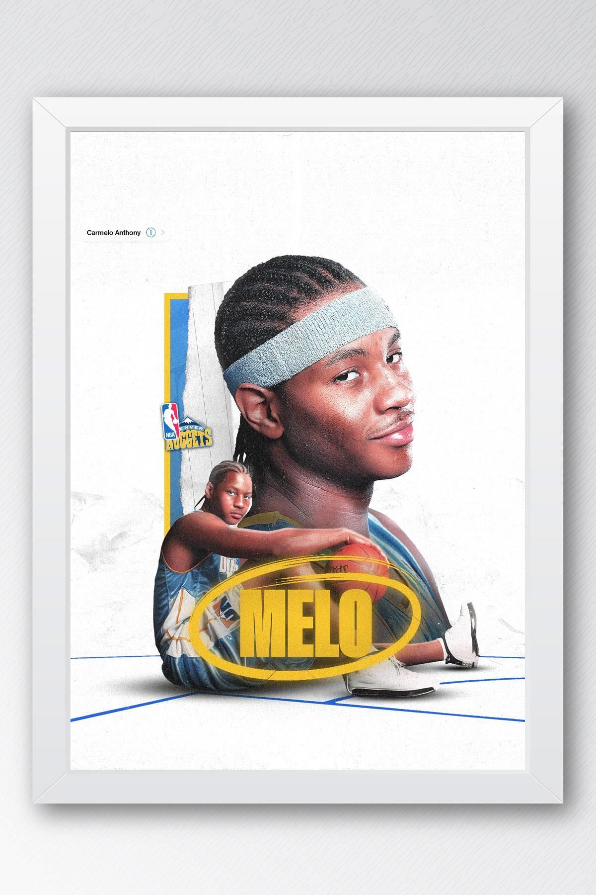 Saturn Carmelo Anthony Çerçeveli Tablo - Basketbol NBA Posteri Tablo