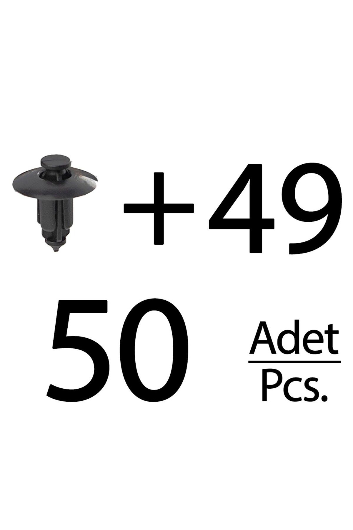 ALPHA AUTO PART Toyota, Honda, Nissan, Volvo için Tampon Klipsi- 50'li