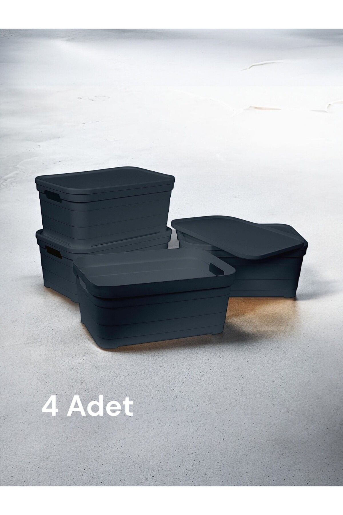 Nesto Home 4'lü Set Çok Amaçlı Renkli Kutu Kapaklı Ofis Organizeri 4x10,8 litre