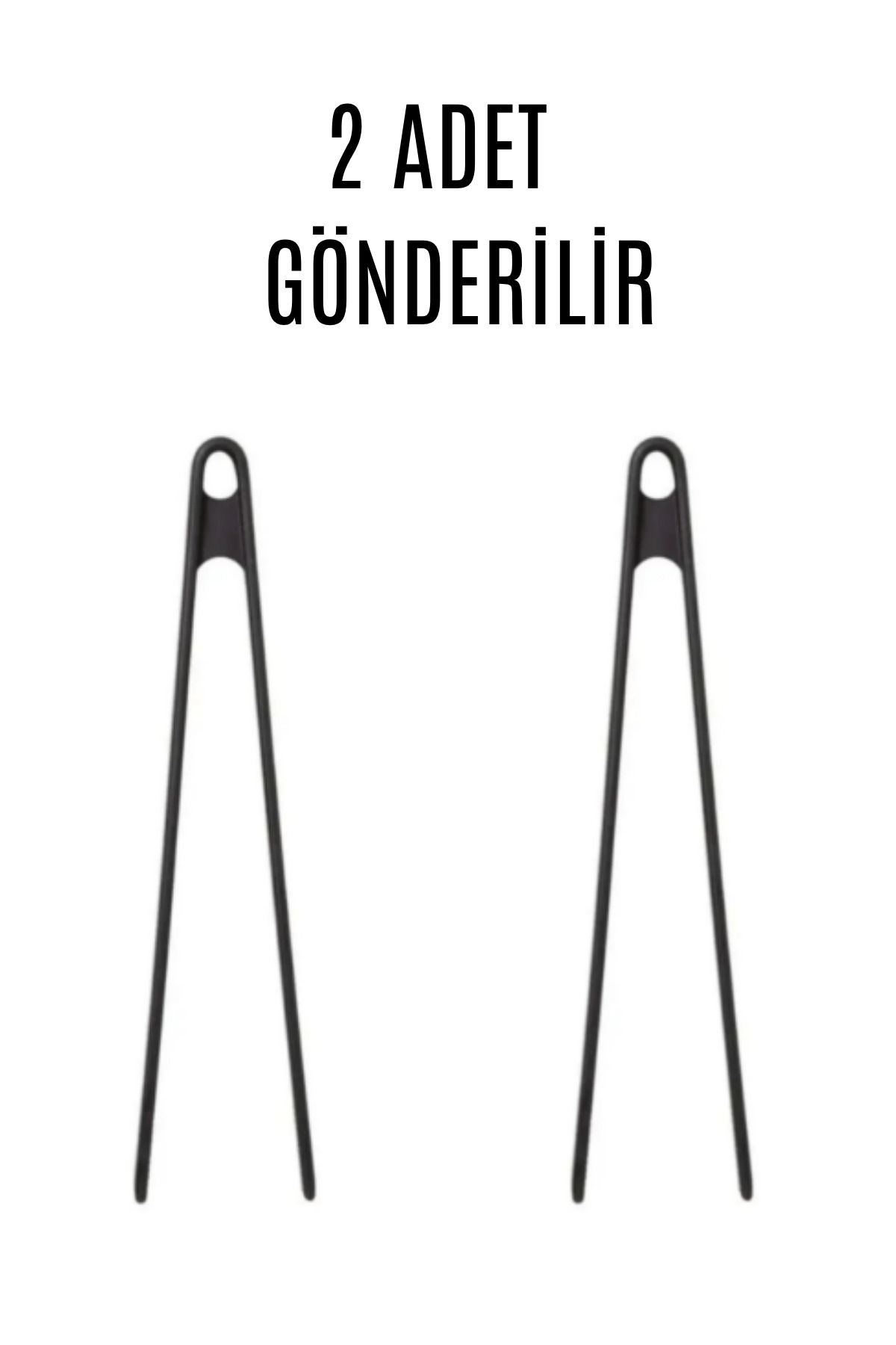 PudraLuna 2 ADET KOMPLE SİLİKON KAPLI SİYAH MUTFAK MAŞASI - 29 CM