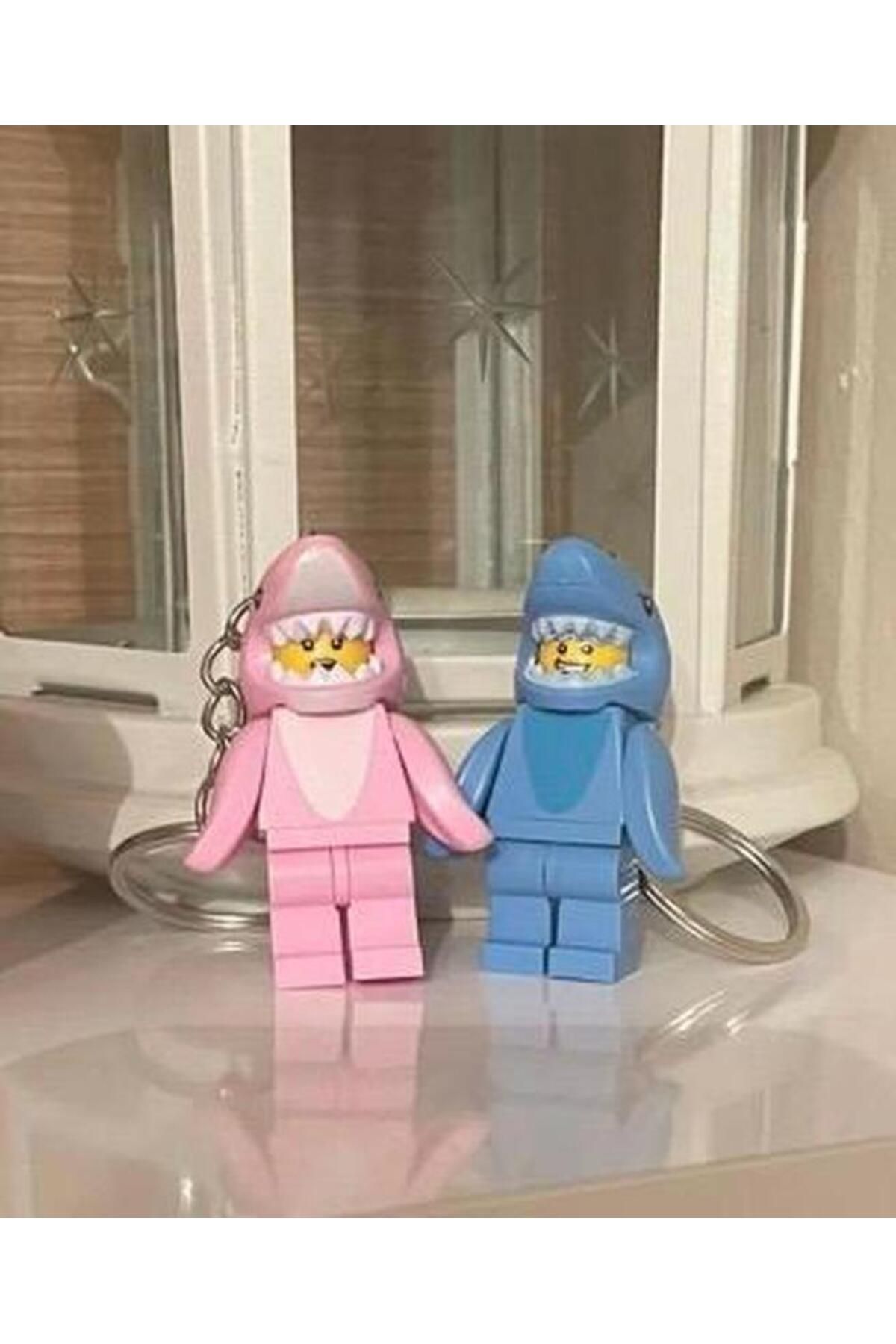 Wisevelya 2 li Köpekbalığı Lego Anahtarlık