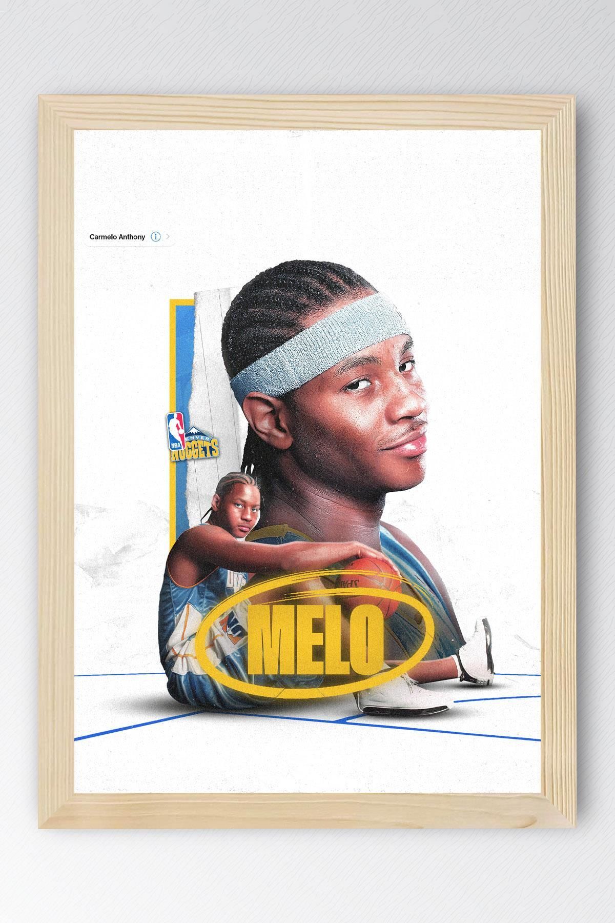 Saturn Carmelo Anthony Çerçeveli Tablo - Basketbol NBA Posteri Tablo