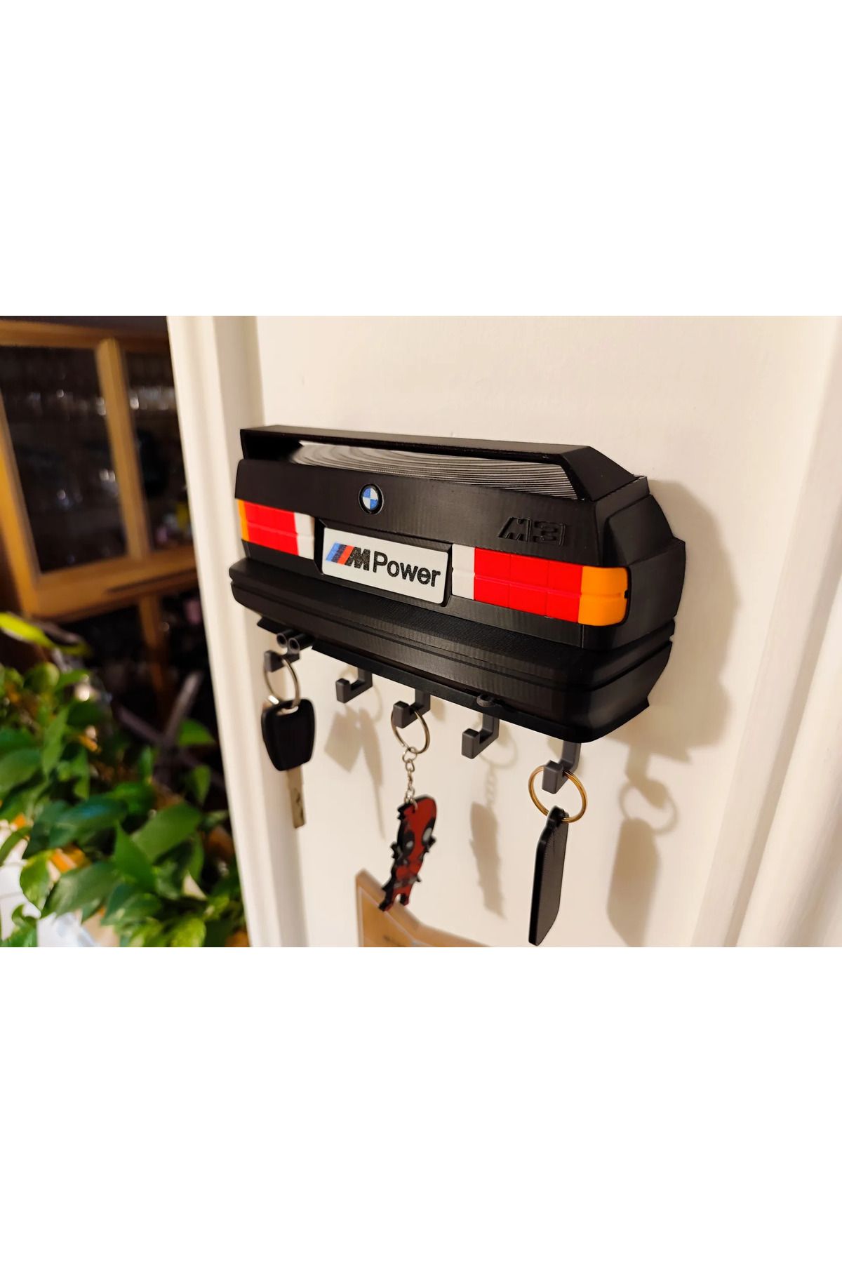 Phigo BMW E30 M3 Duvar Askısı 22 cm 3D Baskı Özelleştirilebilir Duvar Tipi Anahtarlık Organizer