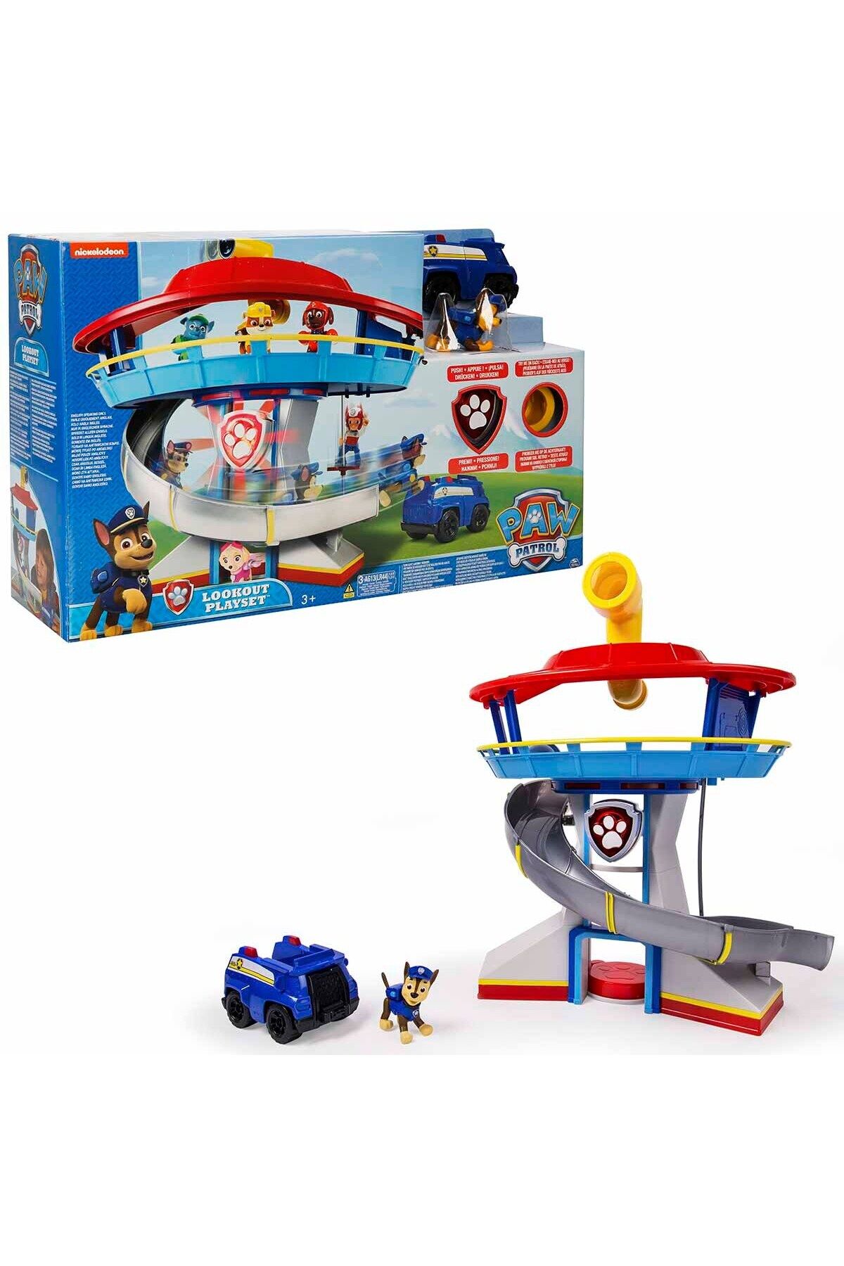 PAW PATROL Chase Figür ve Araç - Lookout Sesli Işıklı Gözetleme Kulesi Oyun Seti
